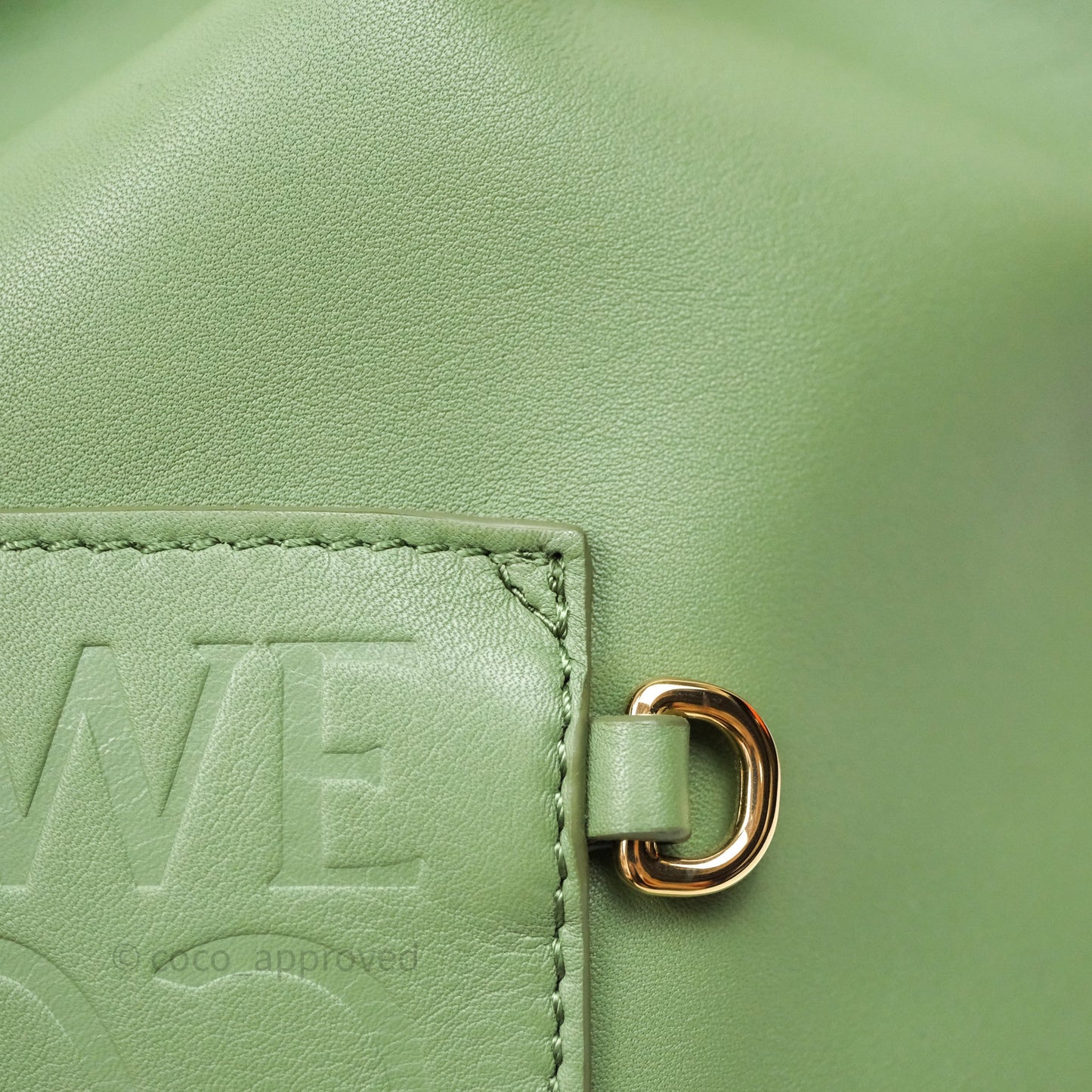 Loewe Sailor Backpack Green Gold Hardware