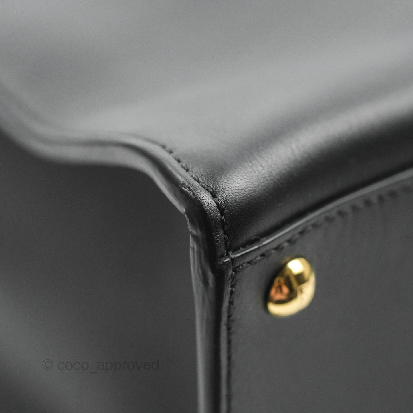 Fendi Large Peekaboo X-Lite Black Calfskin Gold Hardware