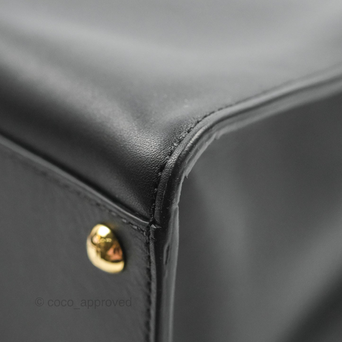 Fendi Large Peekaboo X-Lite Black Calfskin Gold Hardware