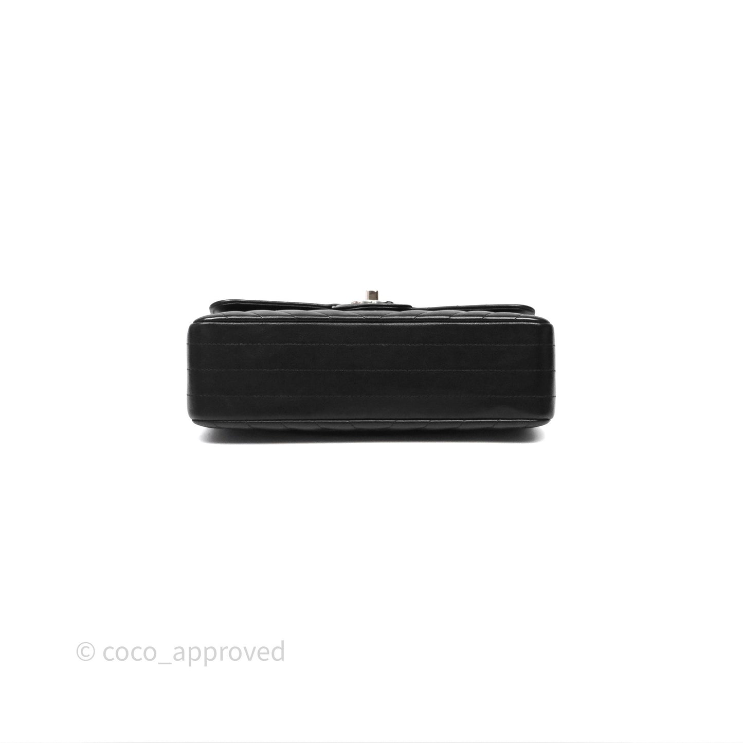 Chanel Small Flap Chevron Black lambskin Silver Hardware