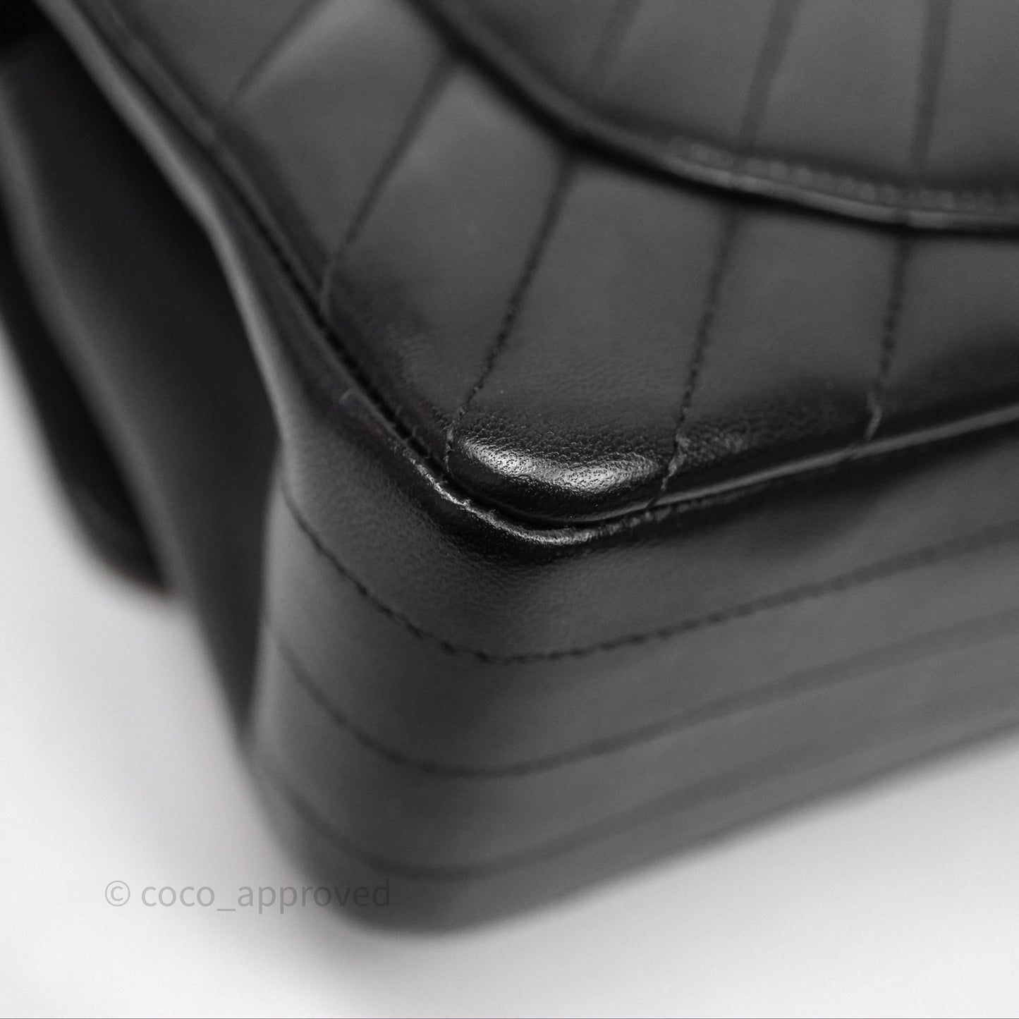 Chanel Small Flap Chevron Black lambskin Silver Hardware