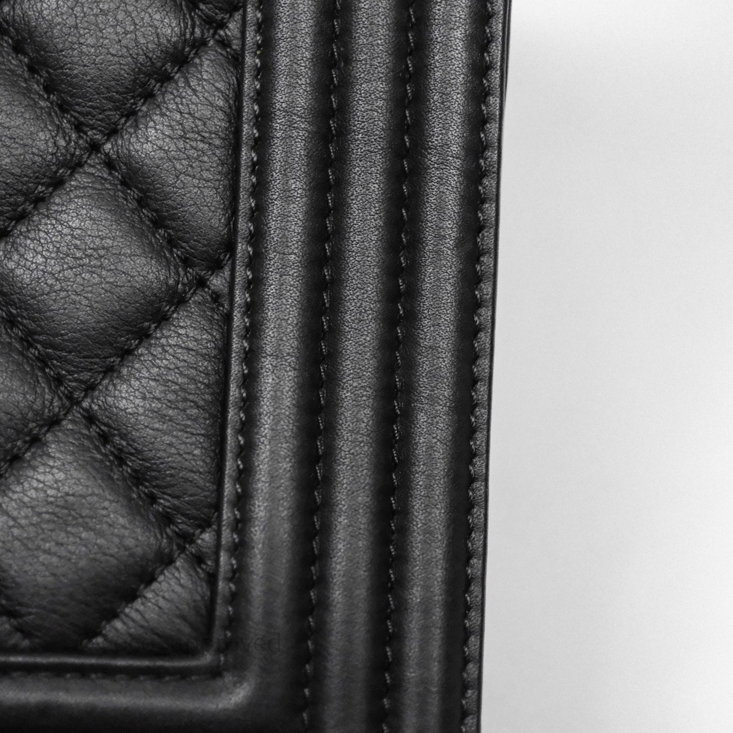 Chanel Medium Boy Quilted Black Calfskin Aged Gold Hardware