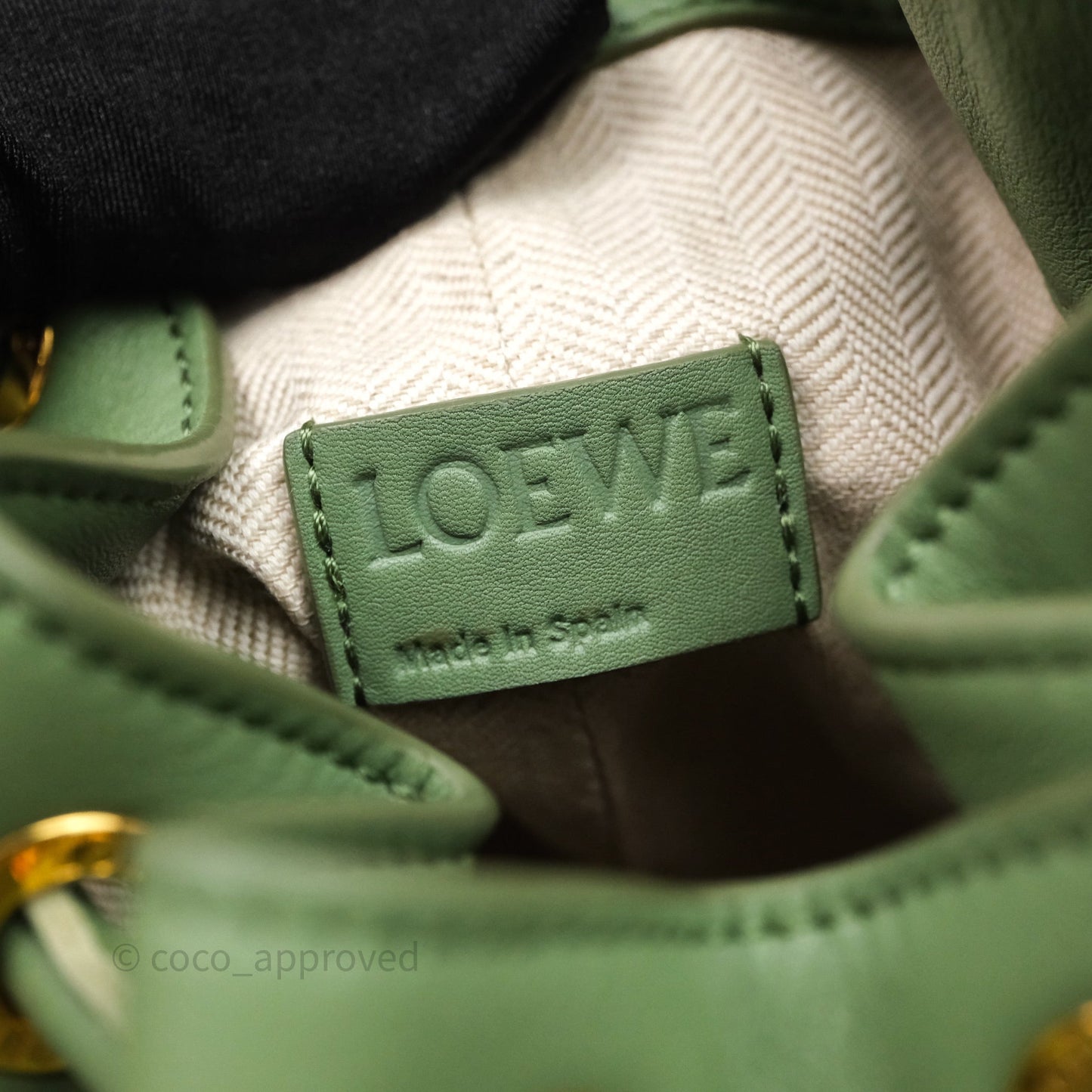 Loewe Sailor Backpack Green Gold Hardware