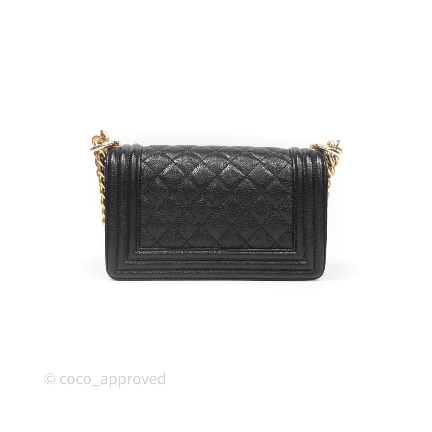 Chanel Small Boy Black Caviar Gold Hardware