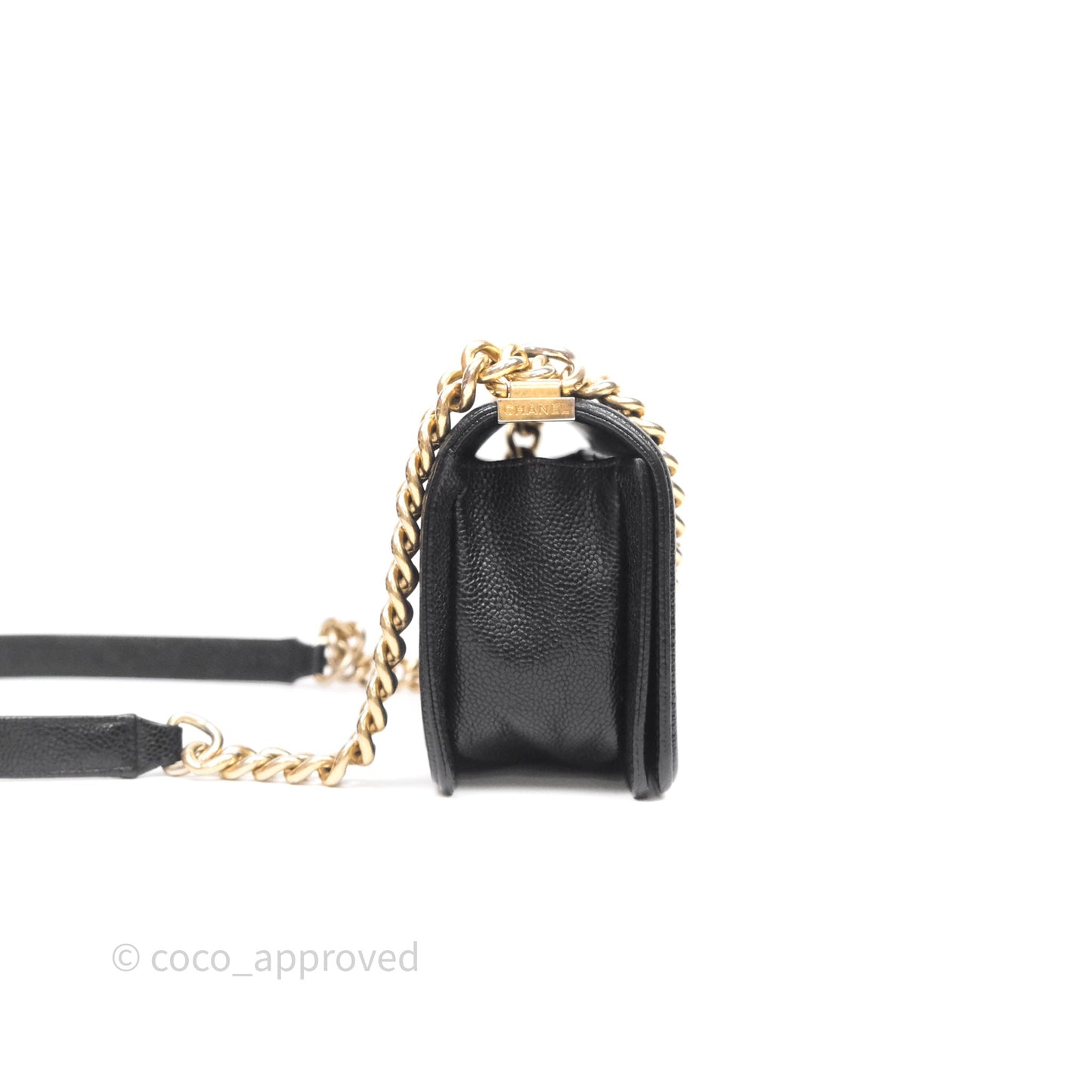 Chanel Small Boy Black Caviar Gold Hardware