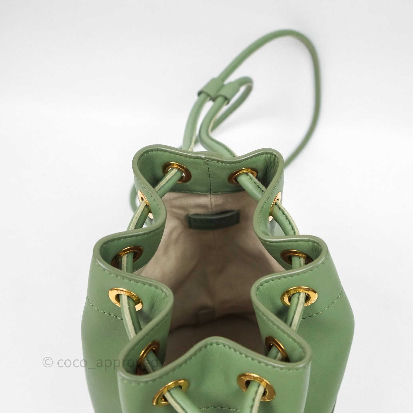 Loewe Sailor Backpack Green Gold Hardware
