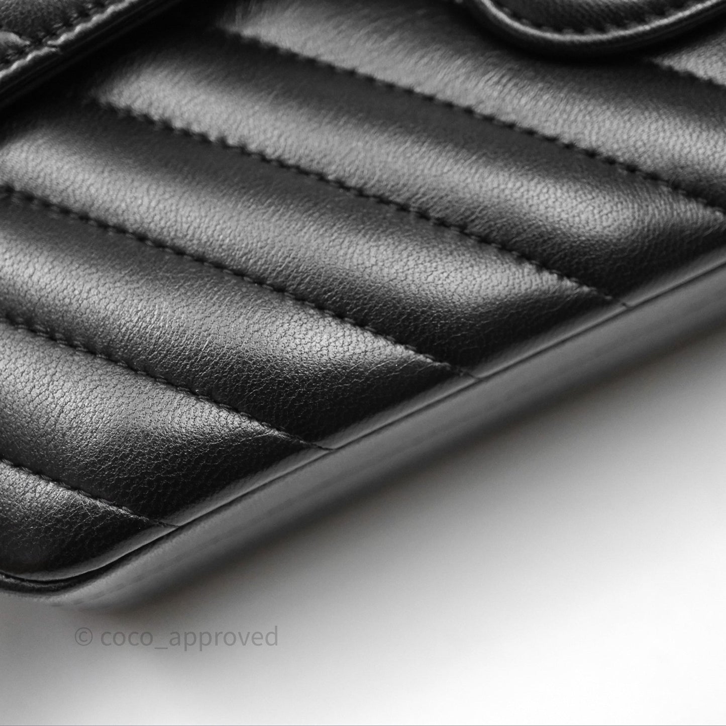 Chanel Small Flap Chevron Black lambskin Silver Hardware