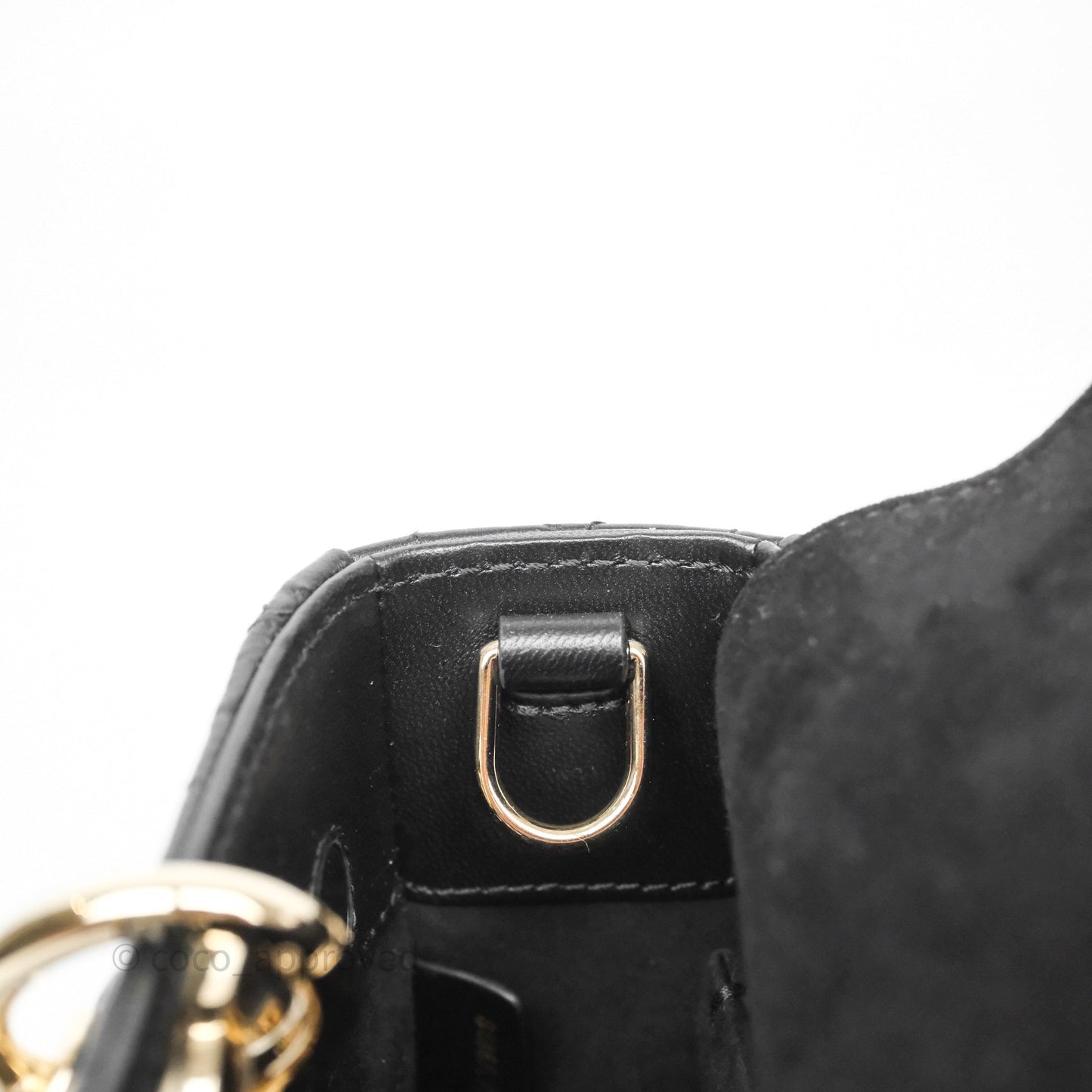 Christian Dior Mini Lady D-Joy Bag Black Cannage Lambskin Gold Hardware