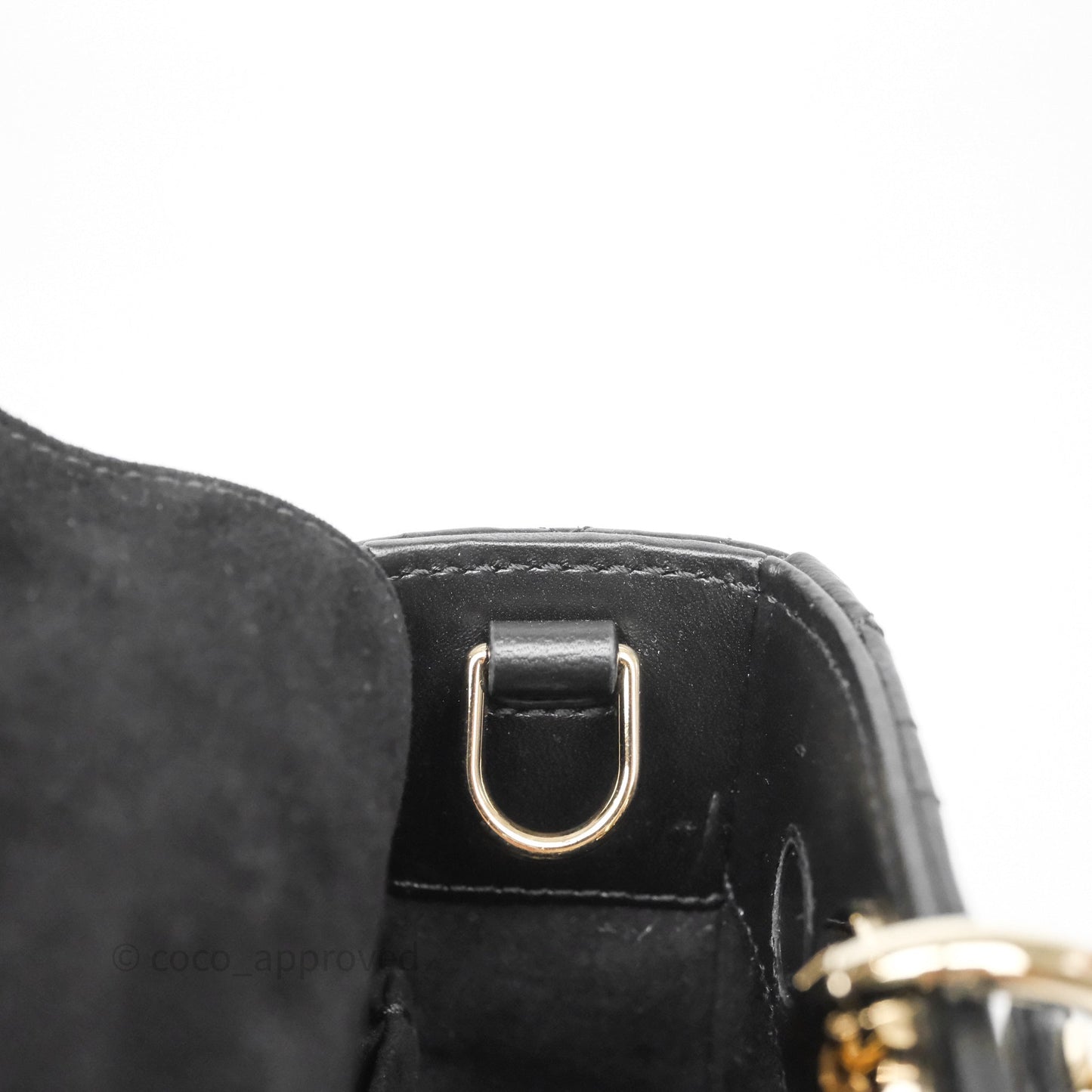 Christian Dior Mini Lady D-Joy Bag Black Cannage Lambskin Gold Hardware