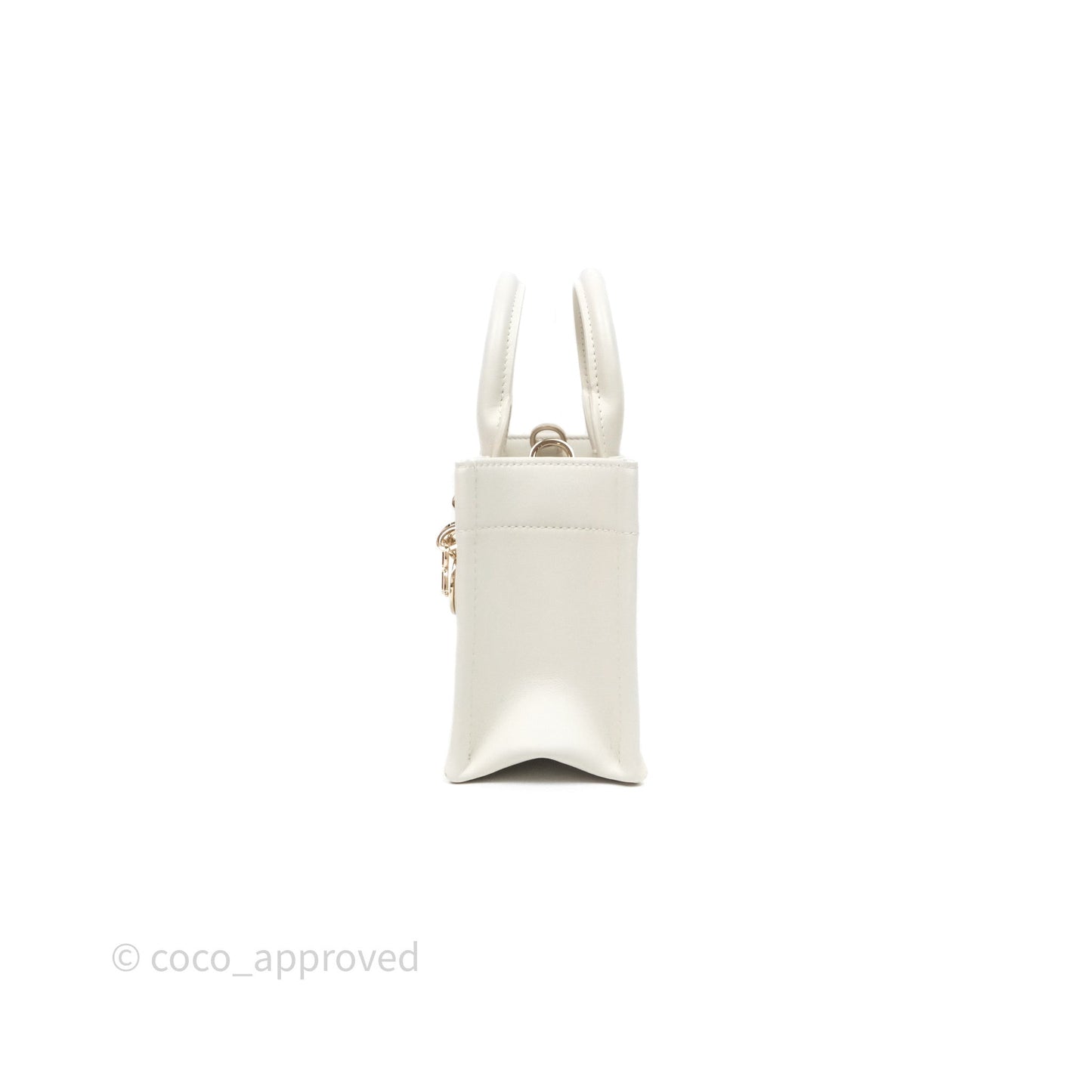Christian Dior Mini Dior Book Tote Latte Macrocannage Calfskin Gold Hardware
