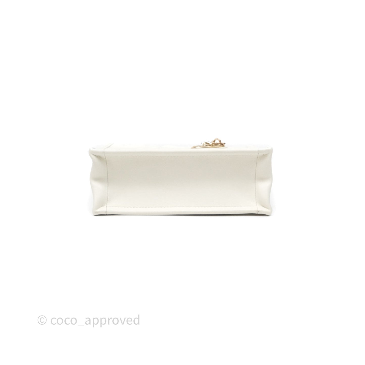 Christian Dior Mini Dior Book Tote Latte Macrocannage Calfskin Gold Hardware
