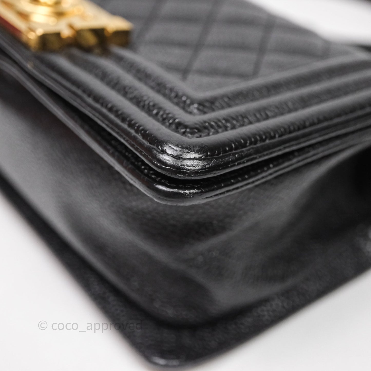 Chanel Small Boy Black Caviar Gold Hardware