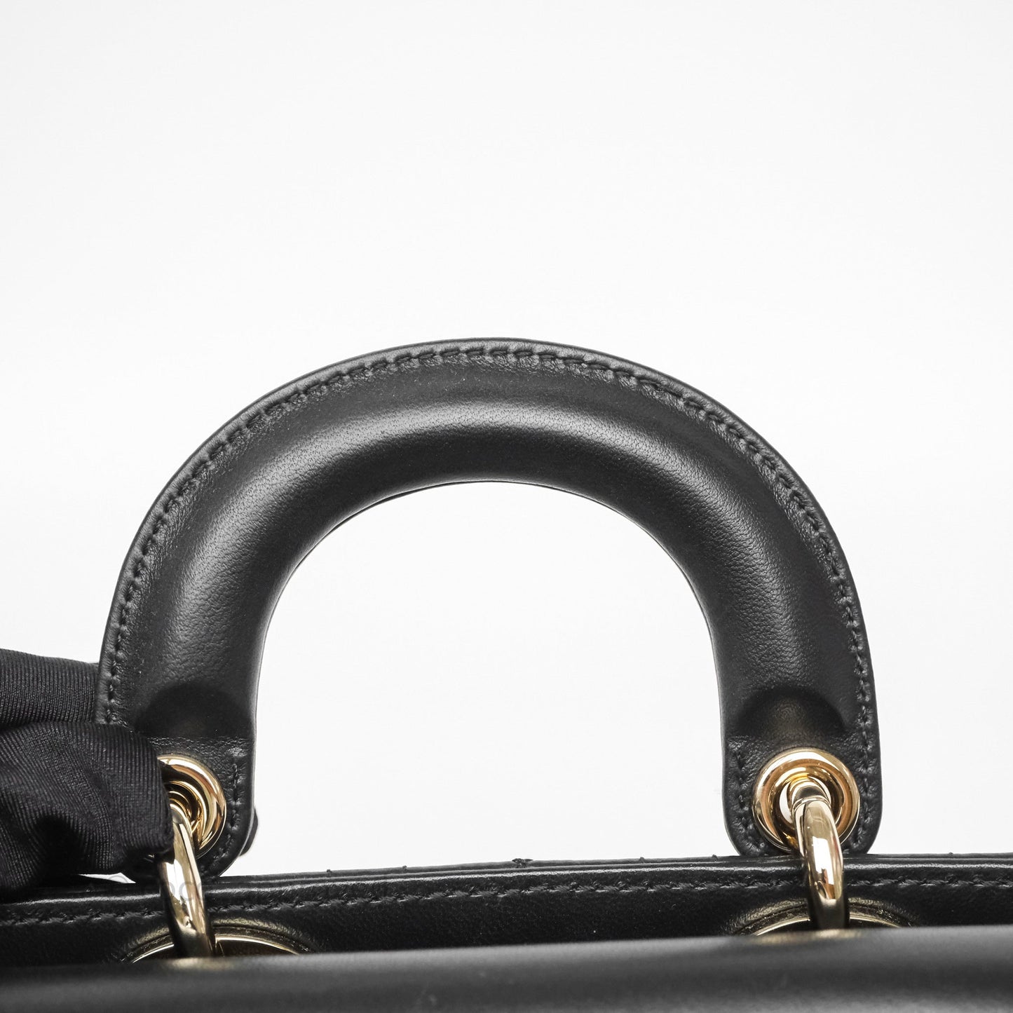 Christian Dior Mini Lady D-Joy Bag Black Cannage Lambskin Gold Hardware