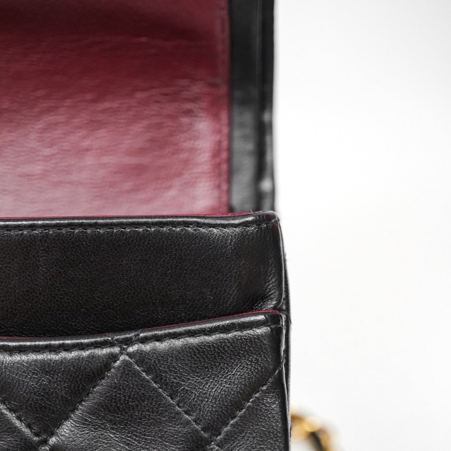 Chanel Vintage Lambskin Small Double Flap Bag Black Gold Hardware