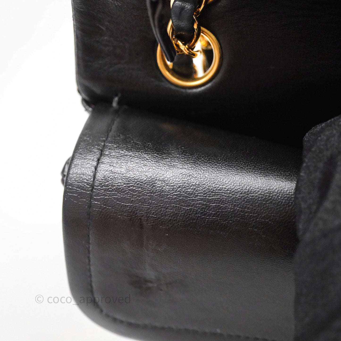 Chanel Vintage Lambskin Small Double Flap Bag Black Gold Hardware