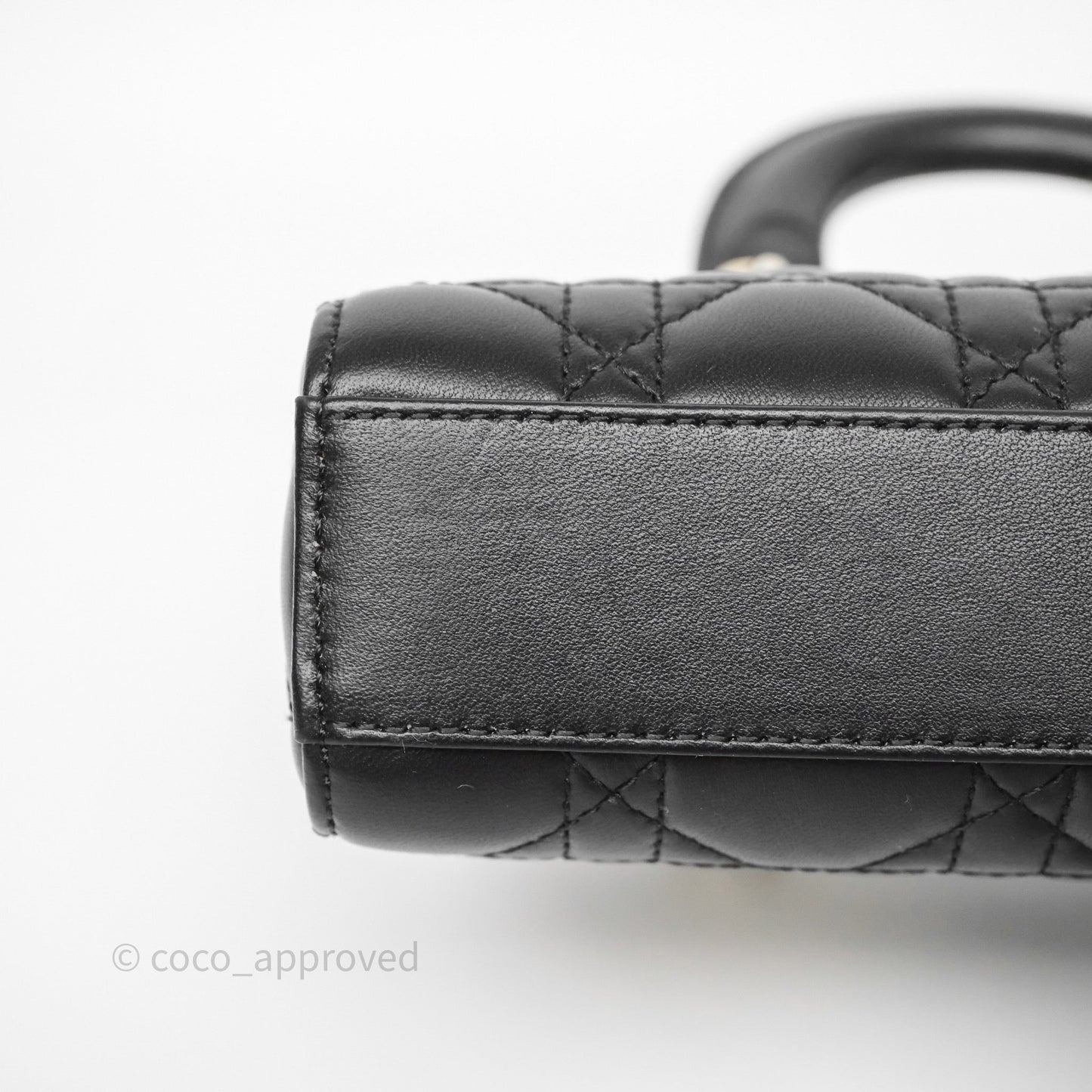 Christian Dior Mini Lady D-Joy Bag Black Cannage Lambskin Gold Hardware