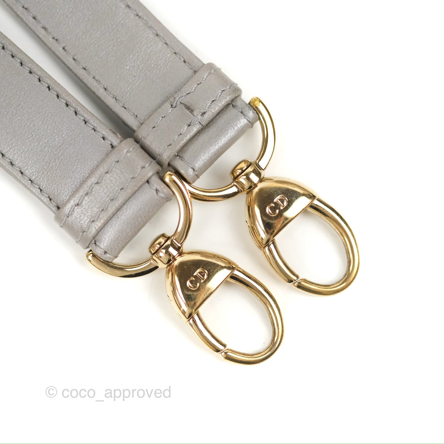 Christian Dior Medium Lady Dior Grey Lambskin Gold Hardware Fox Charm