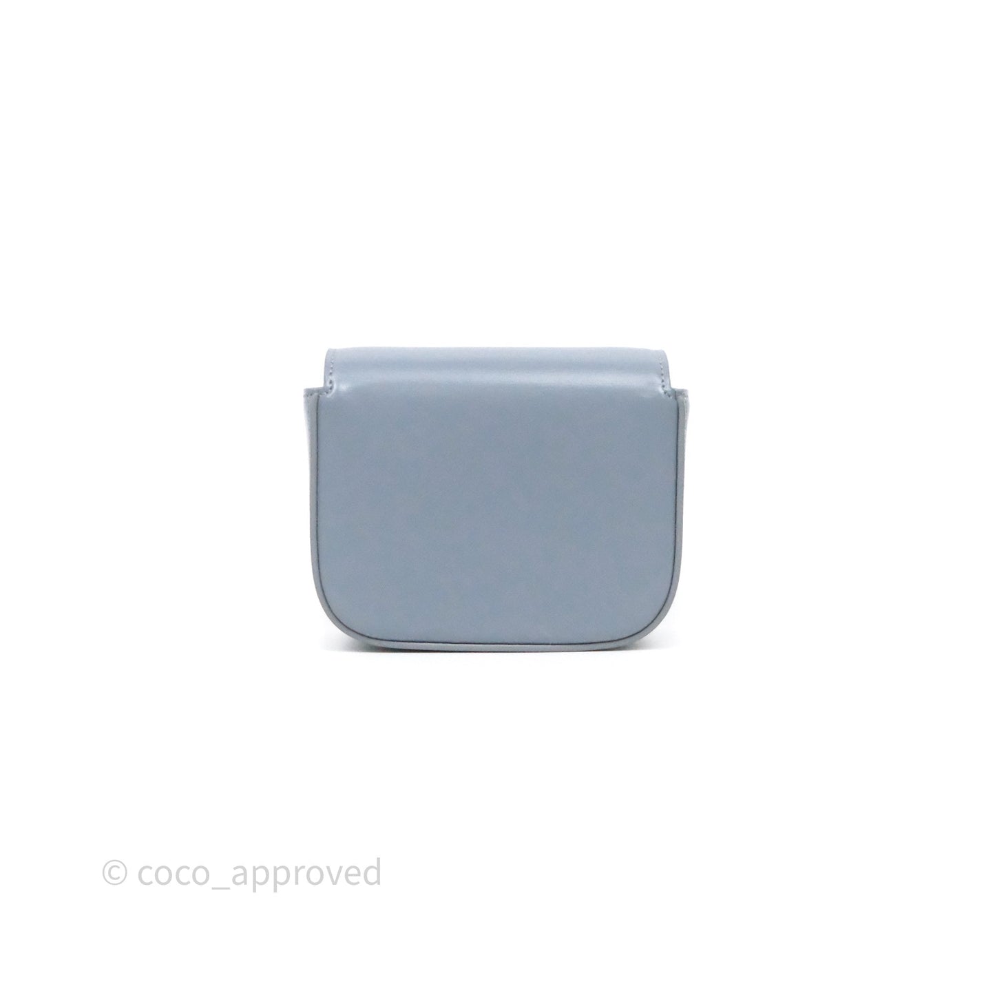 Celine Mini Triomphe Shiny Calfskin Blue Grey