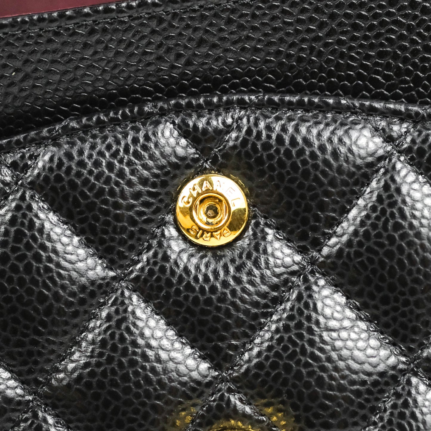 Chanel Classic M/L Medium Flap Quilted Black Caviar Gold Hardware