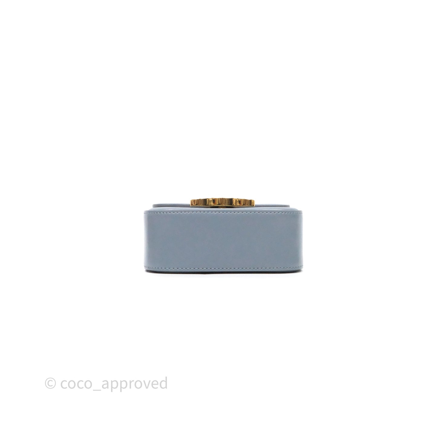 Celine Mini Triomphe Shiny Calfskin Blue Grey