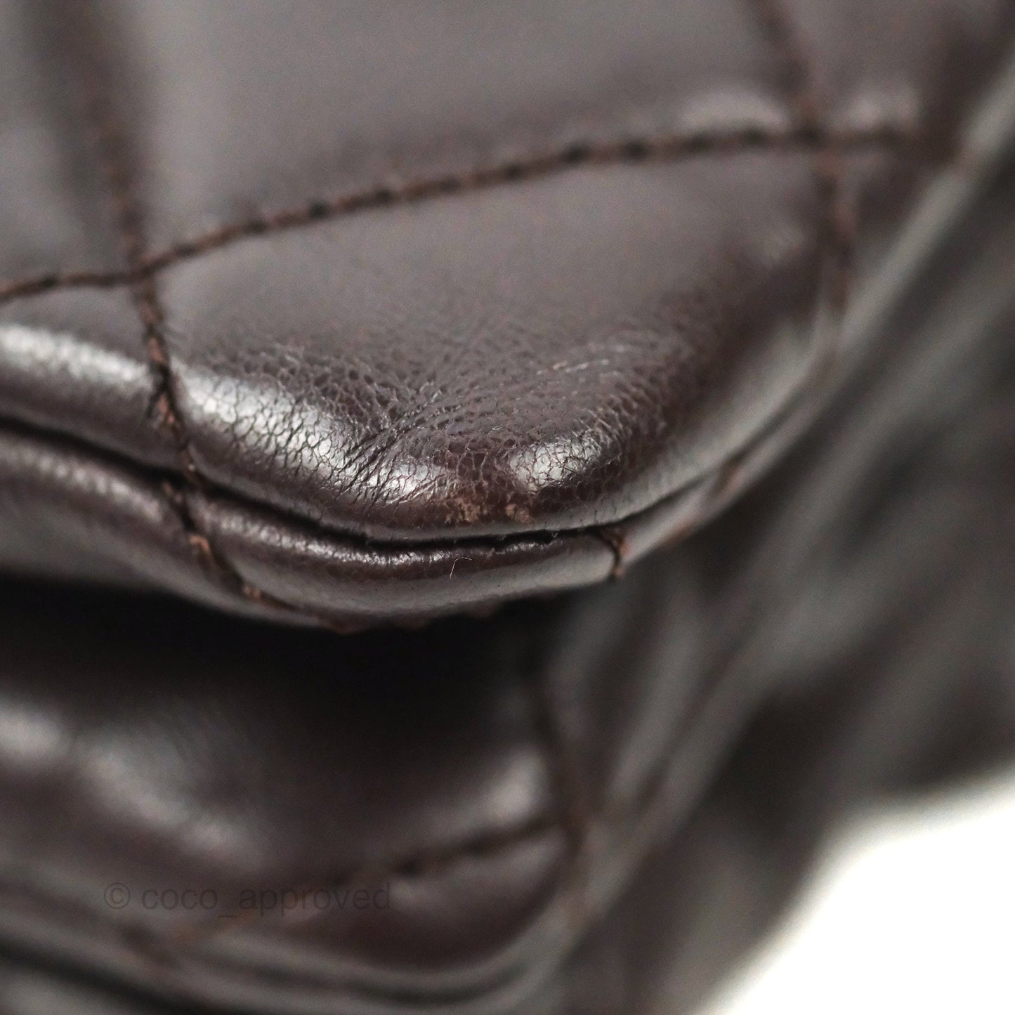 Chanel Flap Bag with Adjustable Strap Dark Brown Lambskin Aged Gold Hardware 22K