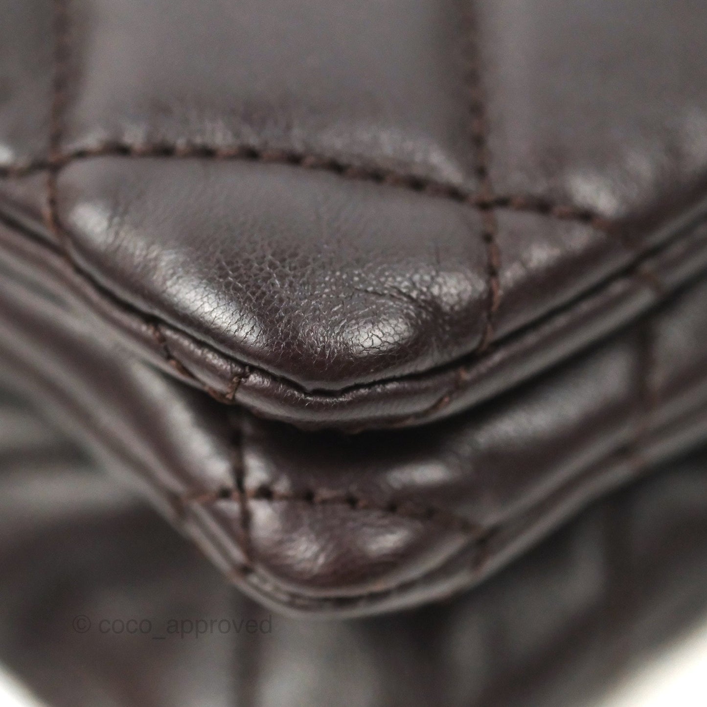 Chanel Flap Bag with Adjustable Strap Dark Brown Lambskin Aged Gold Hardware 22K