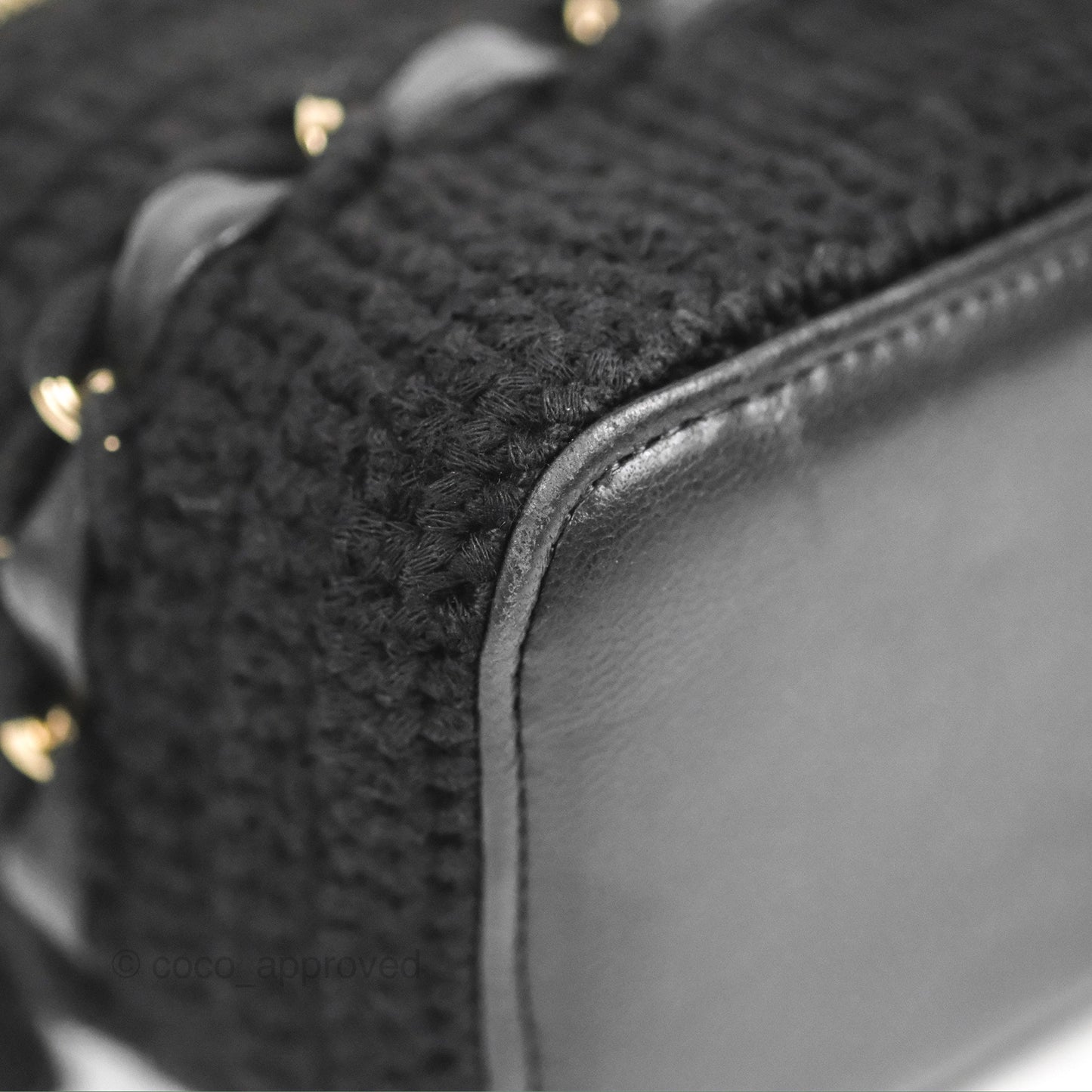 Chanel Vanity with Chain Crochet Black Lambskin Gold Hardware