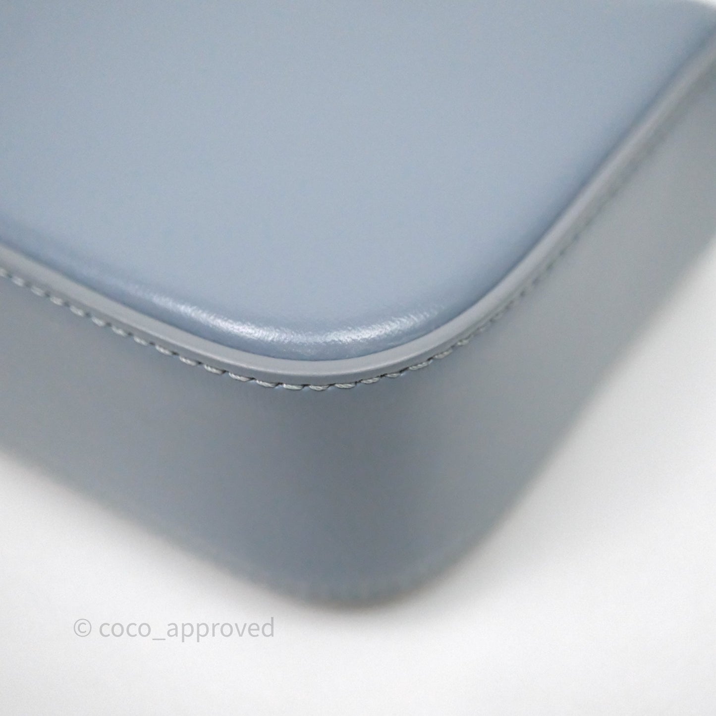 Celine Mini Triomphe Shiny Calfskin Blue Grey