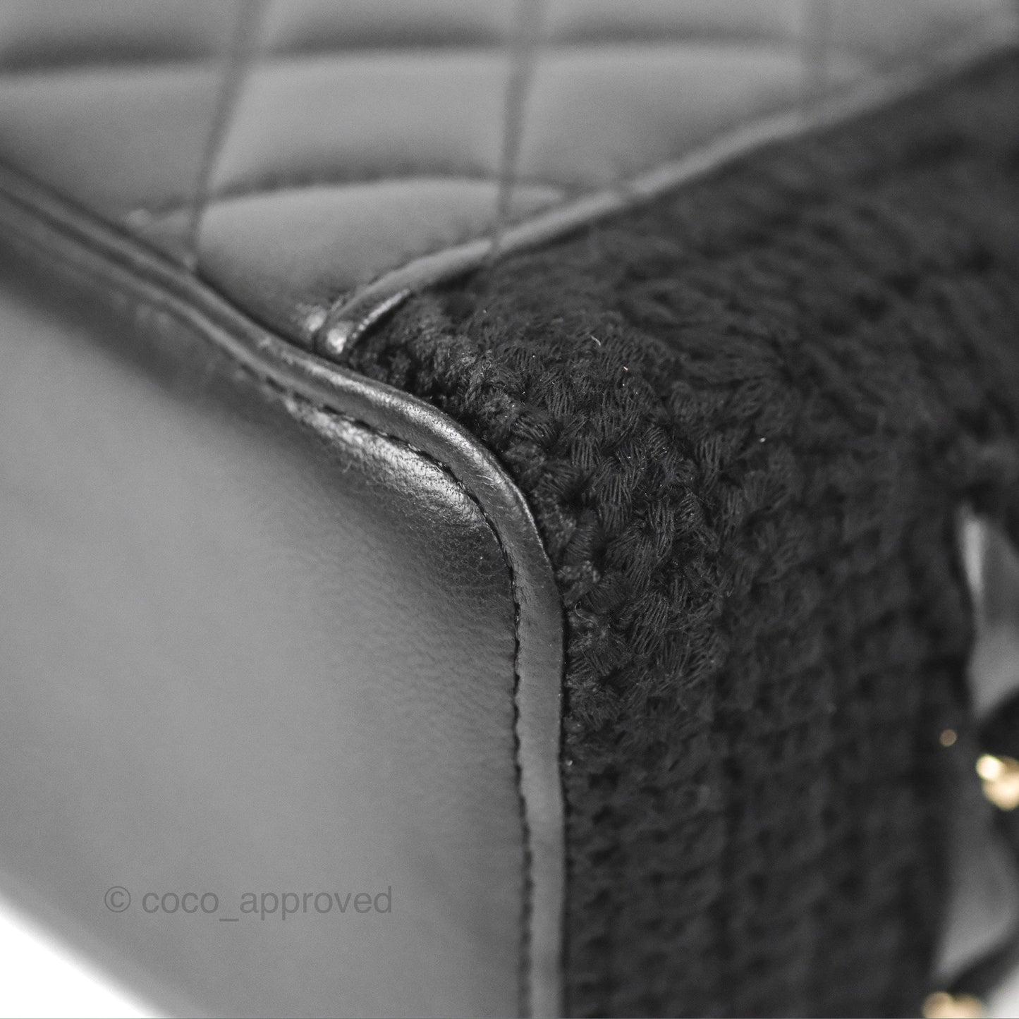 Chanel Vanity with Chain Crochet Black Lambskin Gold Hardware