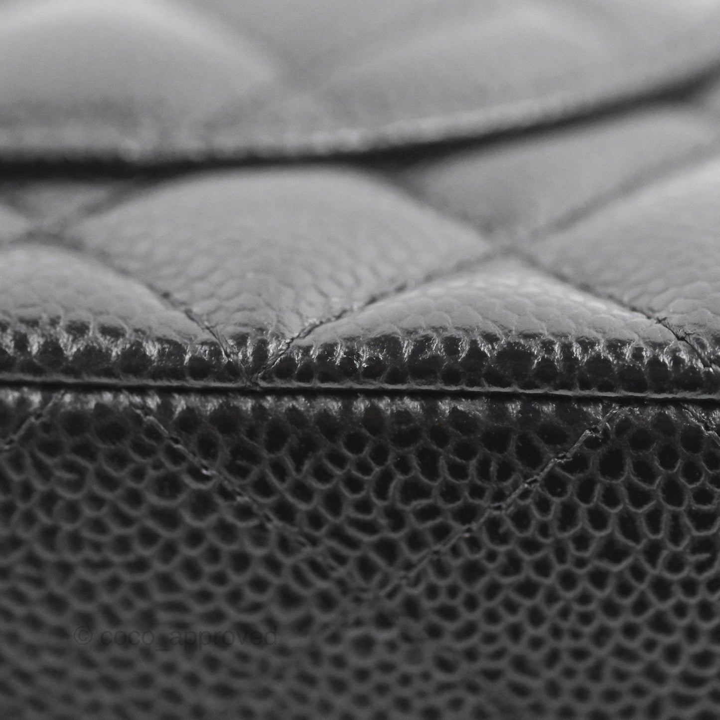 Chanel Classic M/L Medium Flap Quilted Black Caviar Gold Hardware