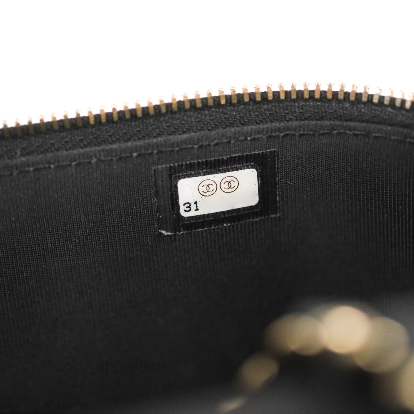 Chanel Vanity with Chain Crochet Black Lambskin Gold Hardware