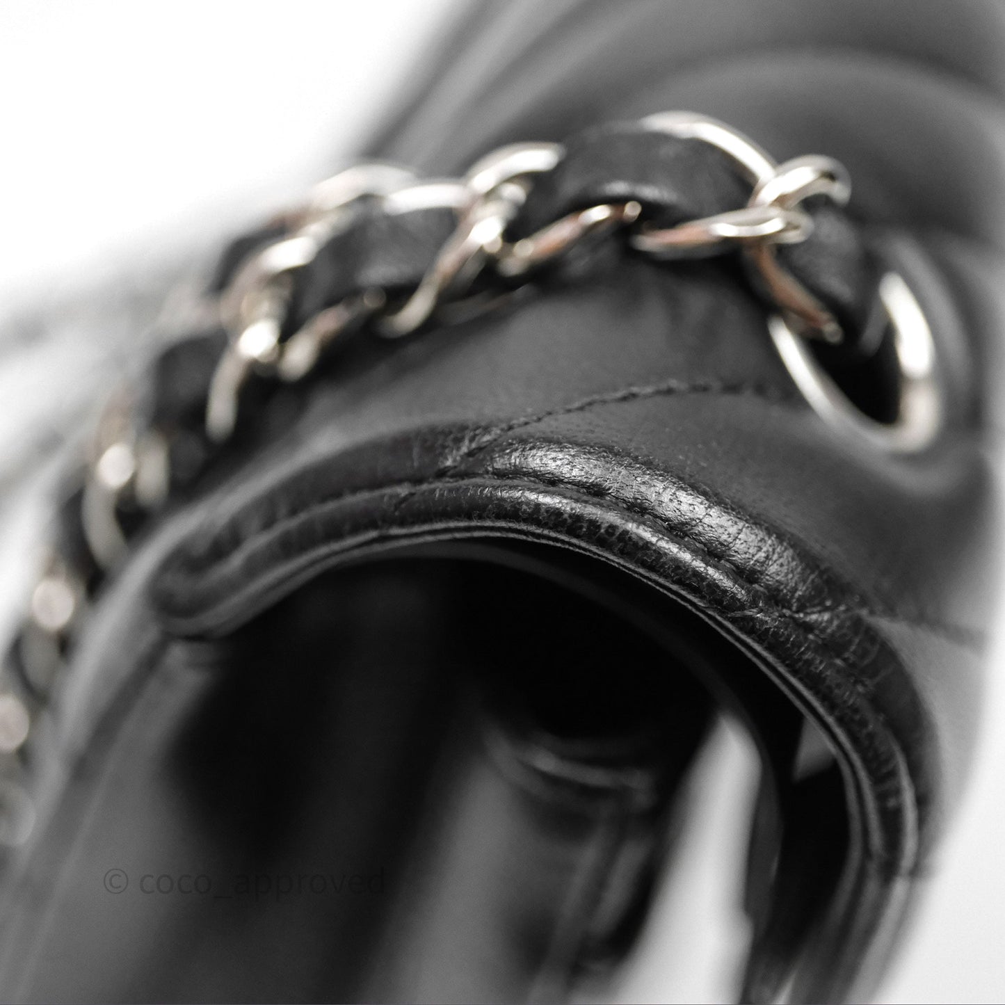 Chanel Small Flap Chevron Black lambskin Silver Hardware