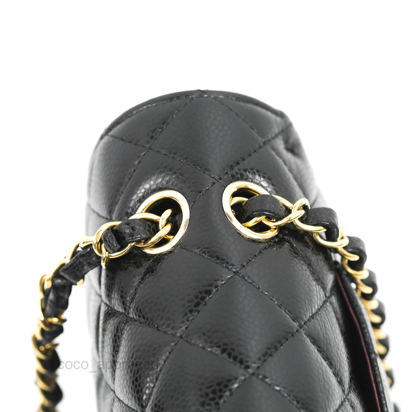 Chanel Classic M/L Medium Flap Quilted Black Caviar Gold Hardware