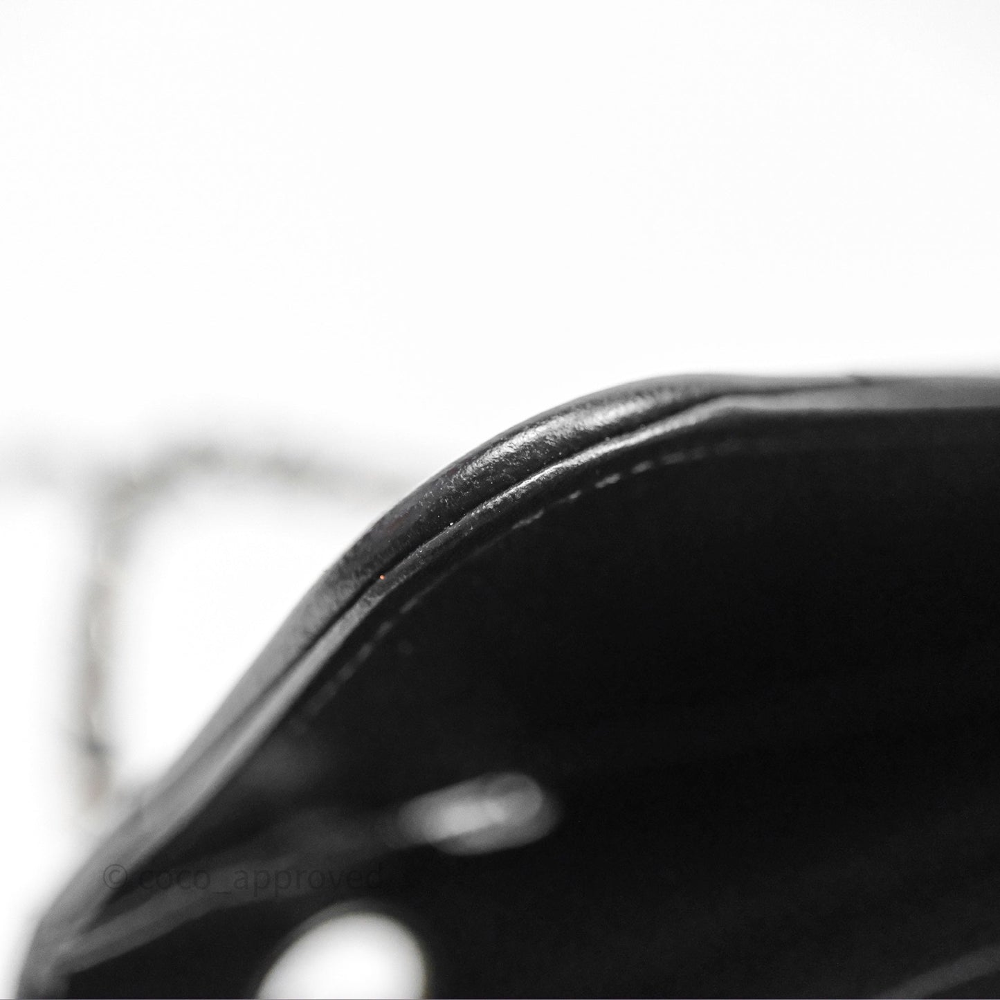 Chanel Small Flap Chevron Black lambskin Silver Hardware