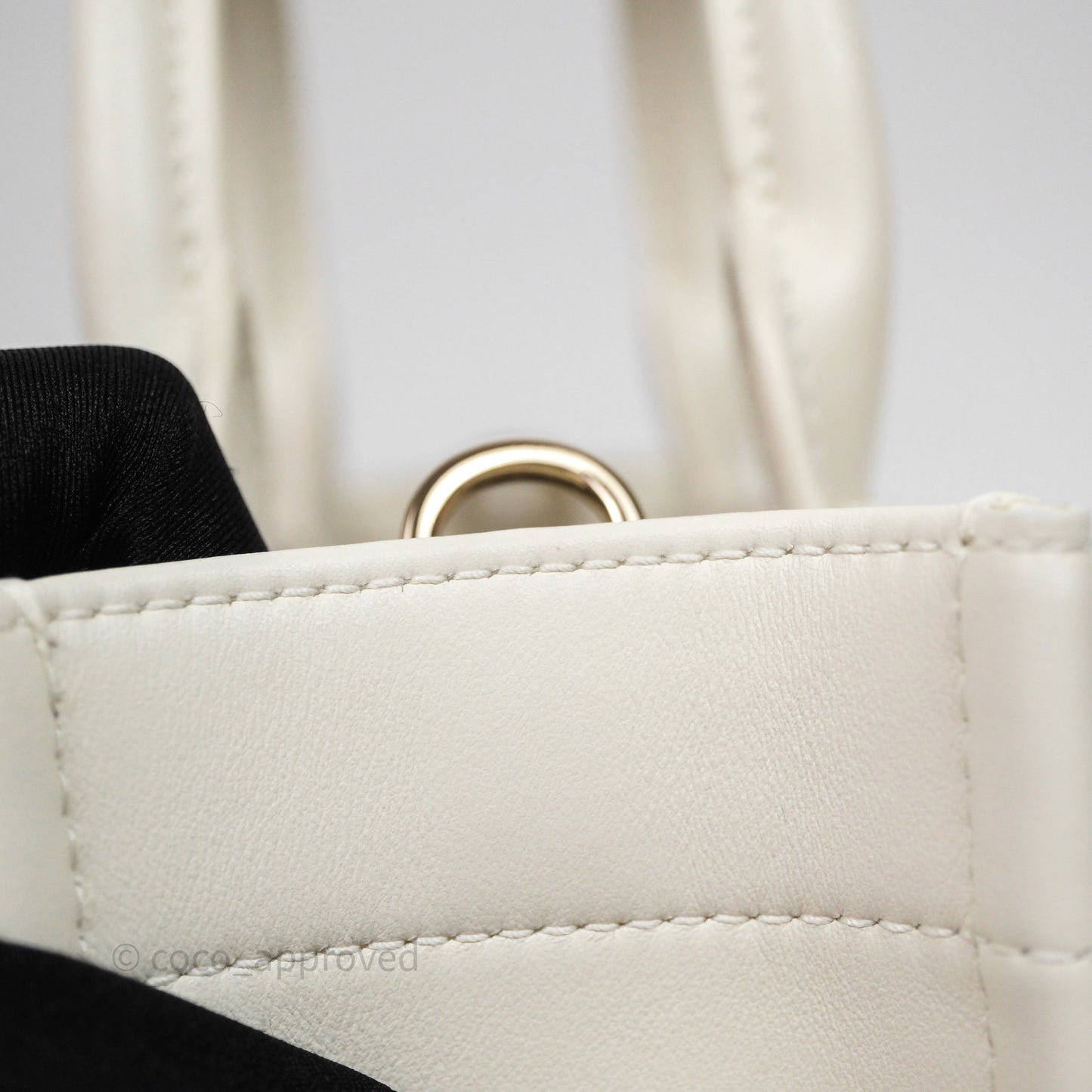 Christian Dior Mini Dior Book Tote Latte Macrocannage Calfskin Gold Hardware
