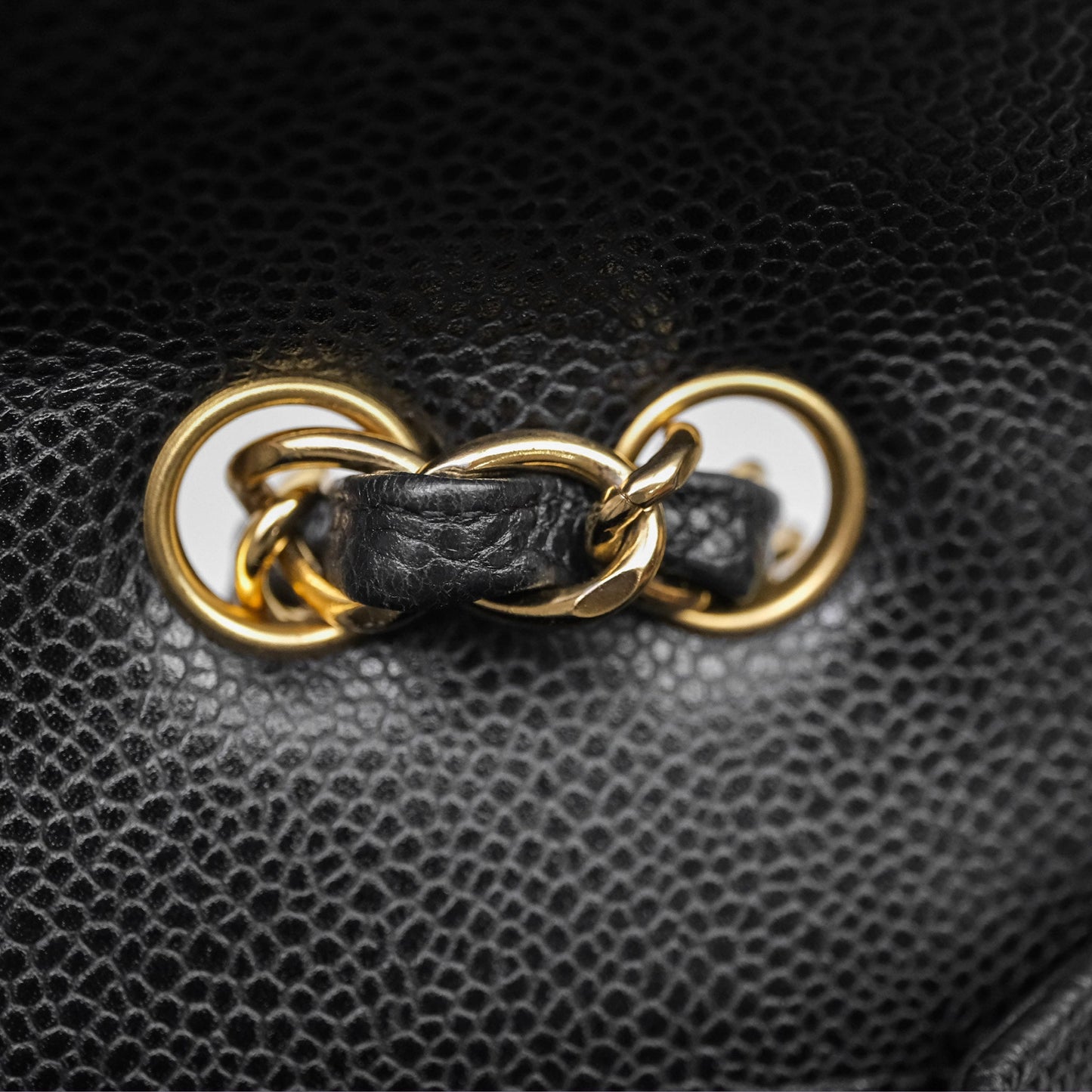 Chanel Jumbo Single Flap Black Caviar Gold Hardware⁣⁣