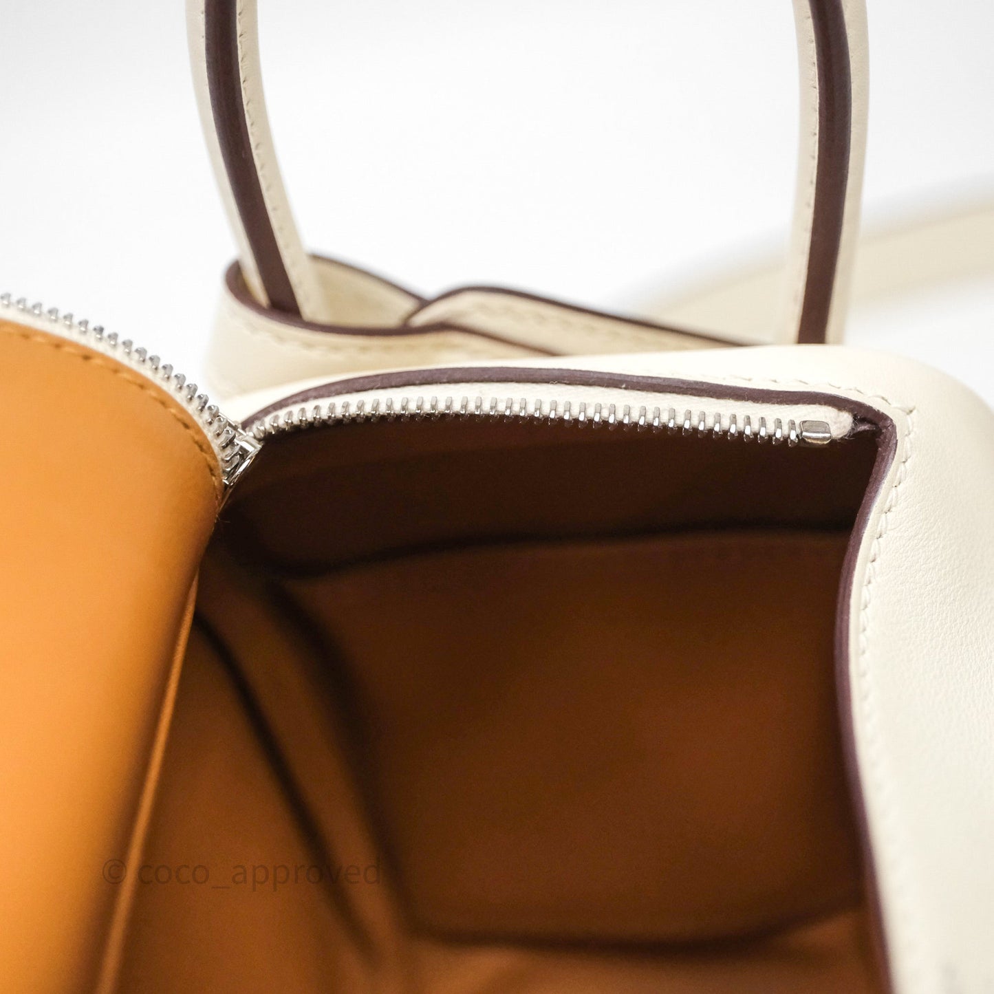 Hermes Mini Lindy Veau Swift Nata I2/ Sesame 2S Palladium Hardware