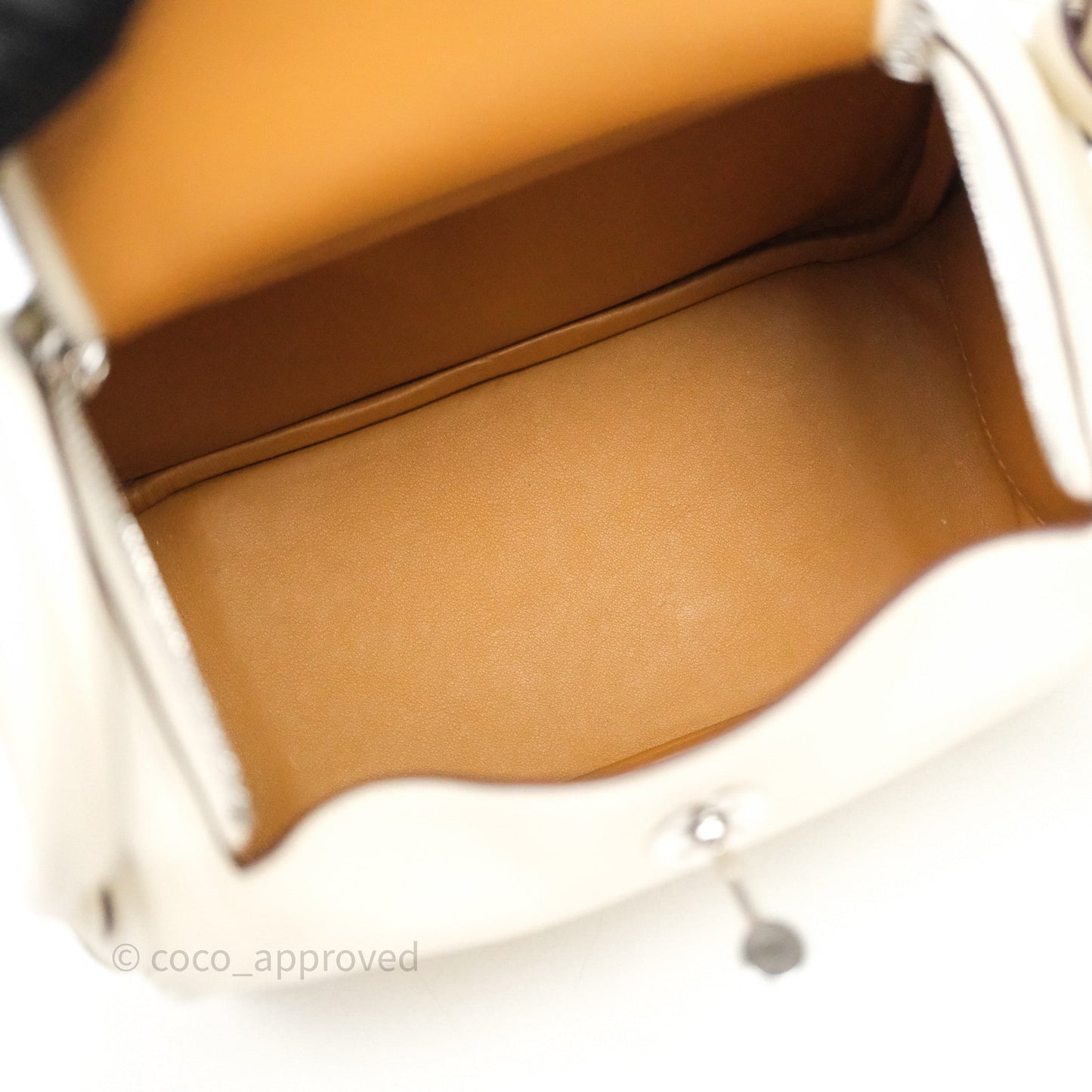 Hermes Mini Lindy Veau Swift Nata I2/ Sesame 2S Palladium Hardware