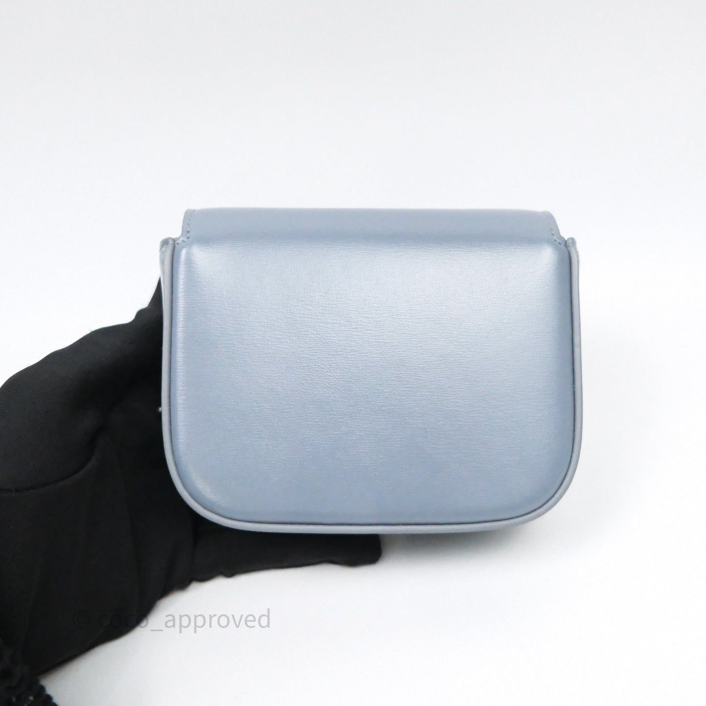 Celine Mini Triomphe Shiny Calfskin Blue Grey