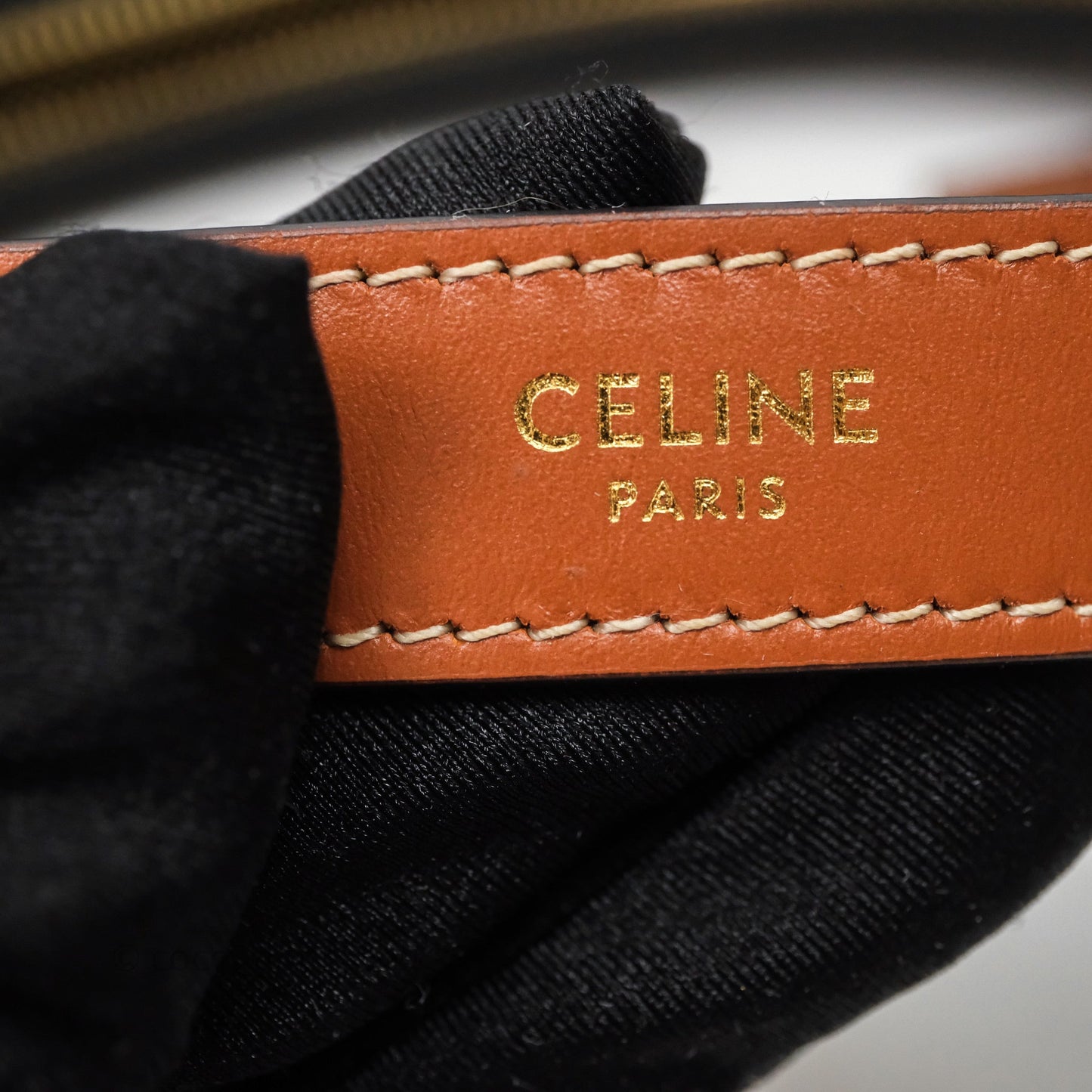 Celine Ava Bag In Triomphe Canvas Calfskin Tan