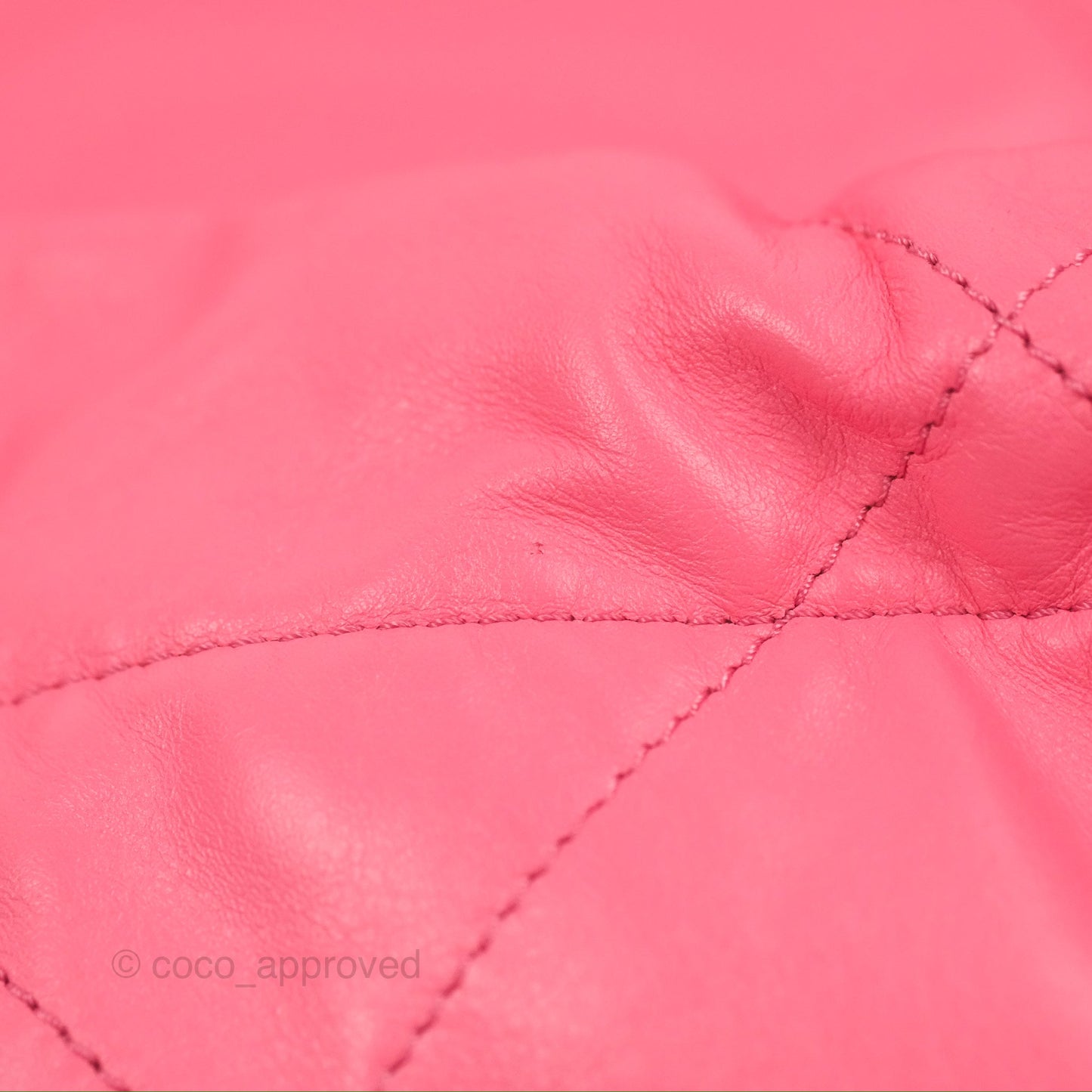 Chanel 22 Small Pink Shiny Calfskin Aged Gold Hardware