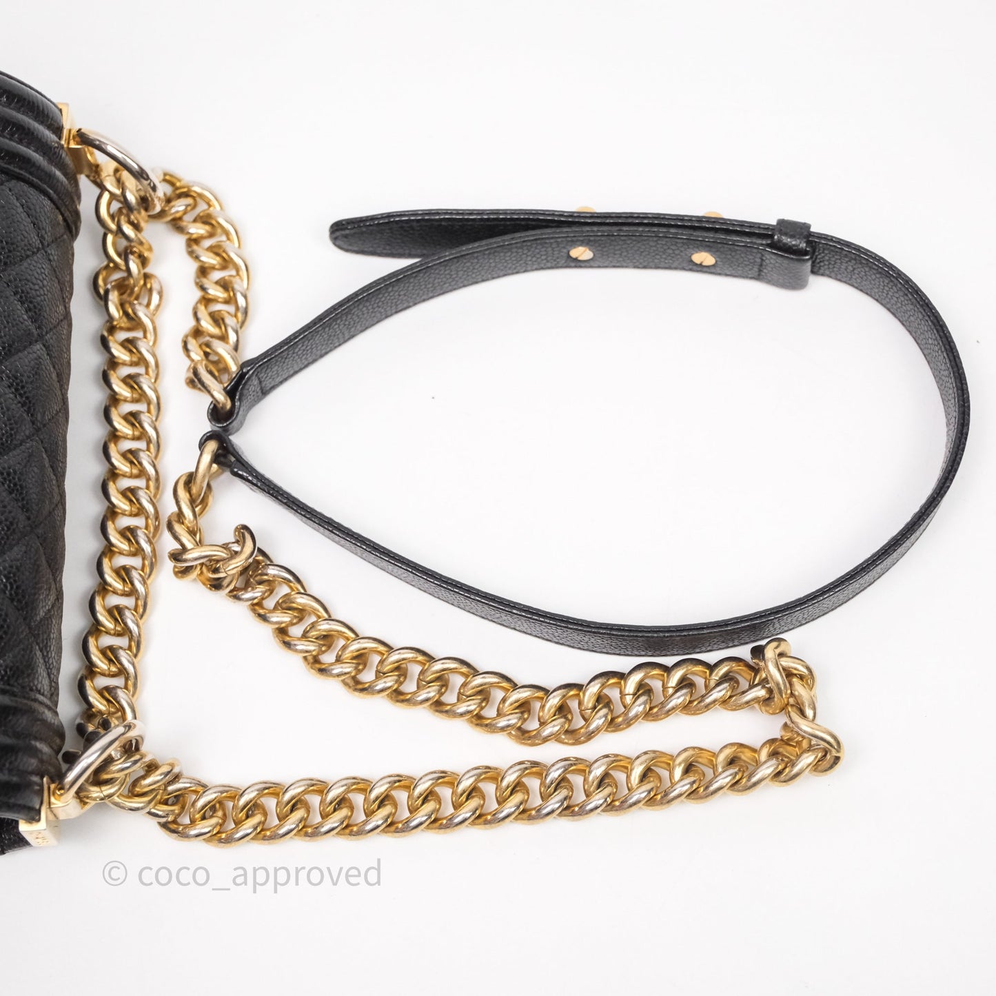 Chanel Small Boy Black Caviar Gold Hardware