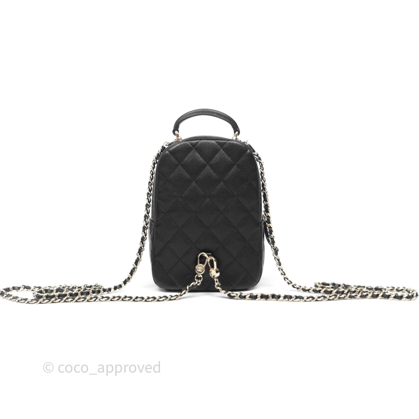 Chanel Classic Mini Backpack Black Caviar Gold Hardware
