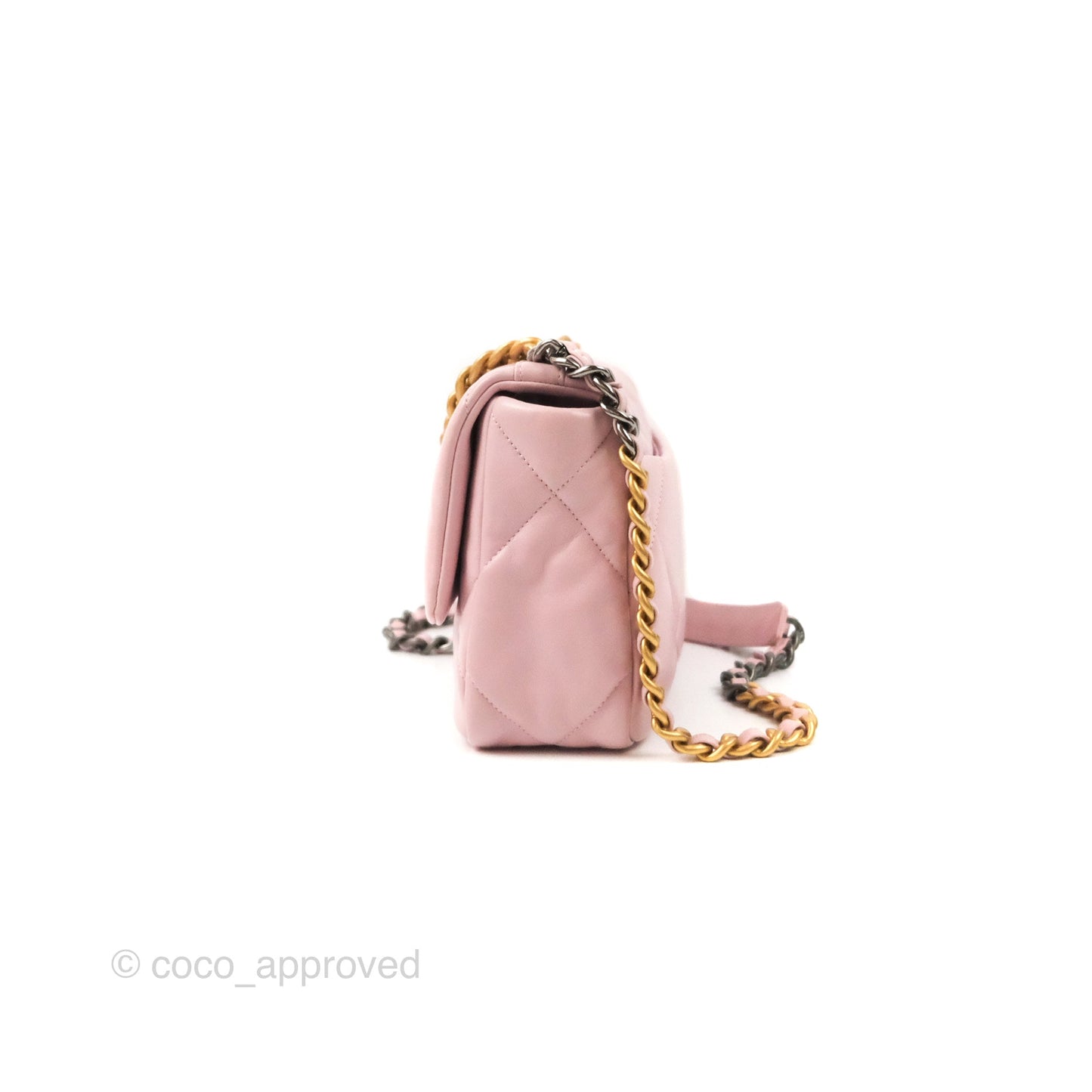 Chanel 19 Small Rose Clair Lambskin Mixed Hardware 21S
