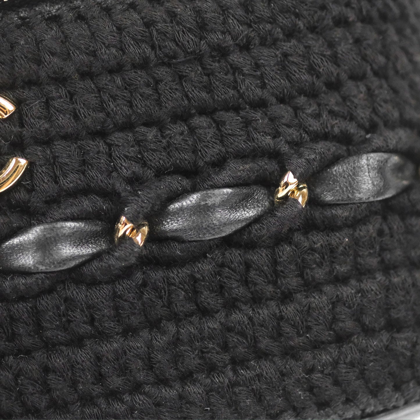 Chanel Vanity with Chain Crochet Black Lambskin Gold Hardware