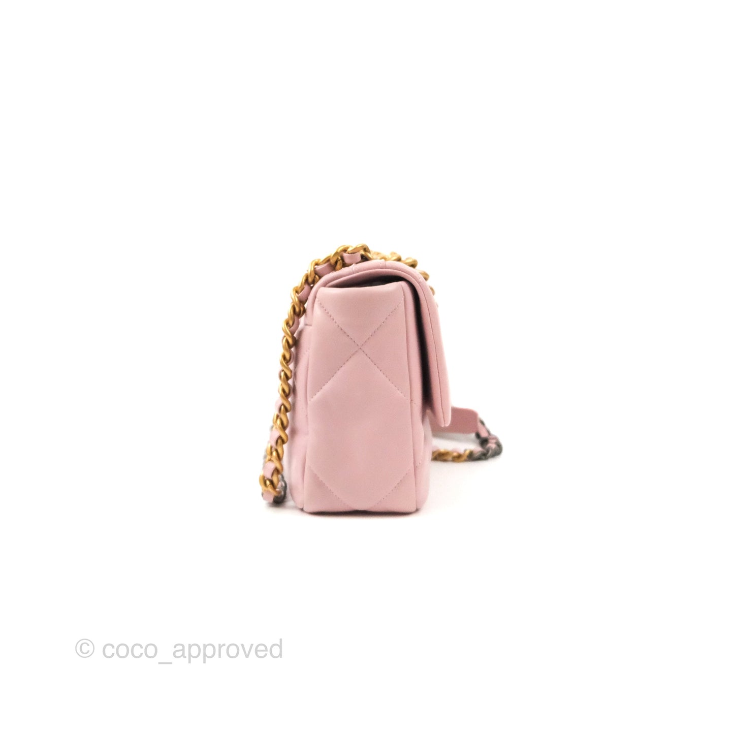 Chanel 19 Small Rose Clair Lambskin Mixed Hardware 21S