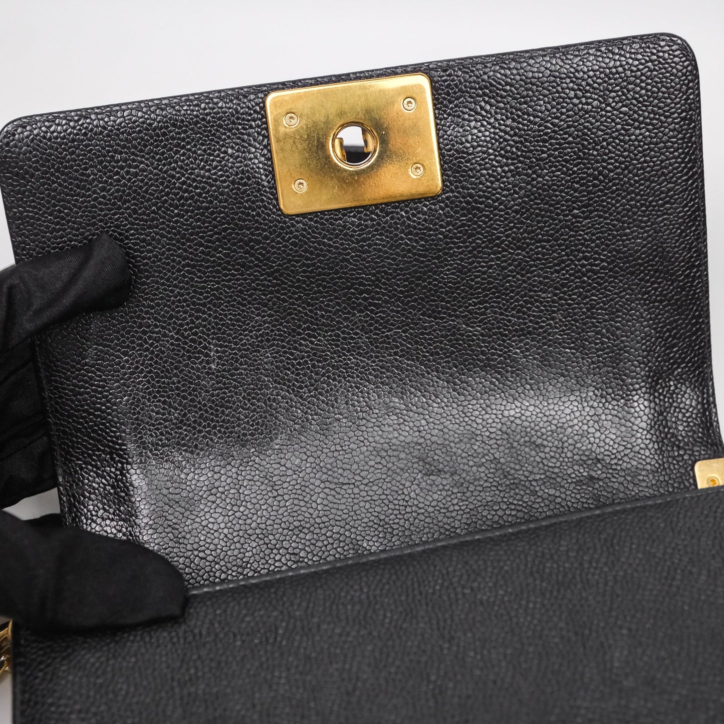 Chanel Small Boy Black Caviar Gold Hardware