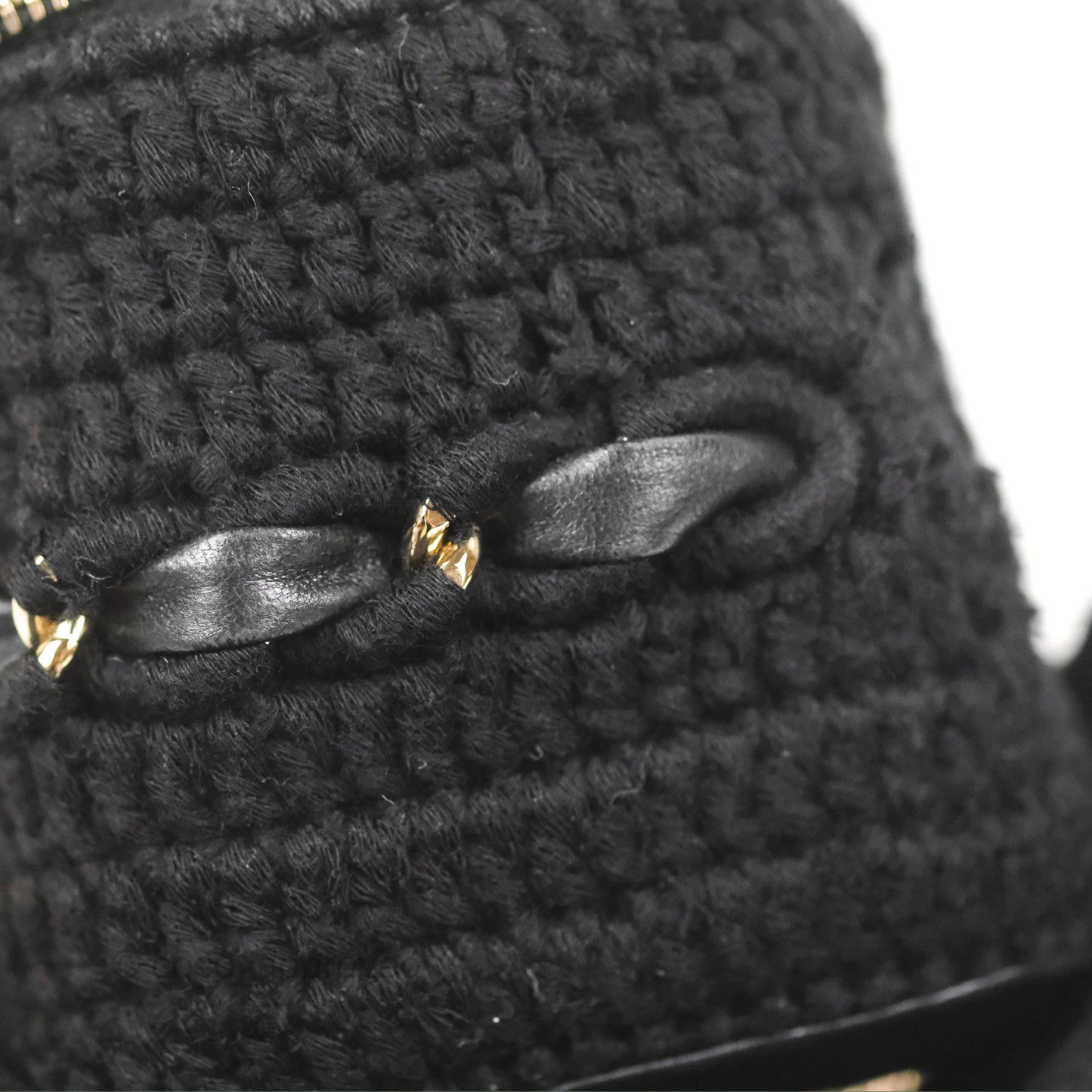 Chanel Vanity with Chain Crochet Black Lambskin Gold Hardware