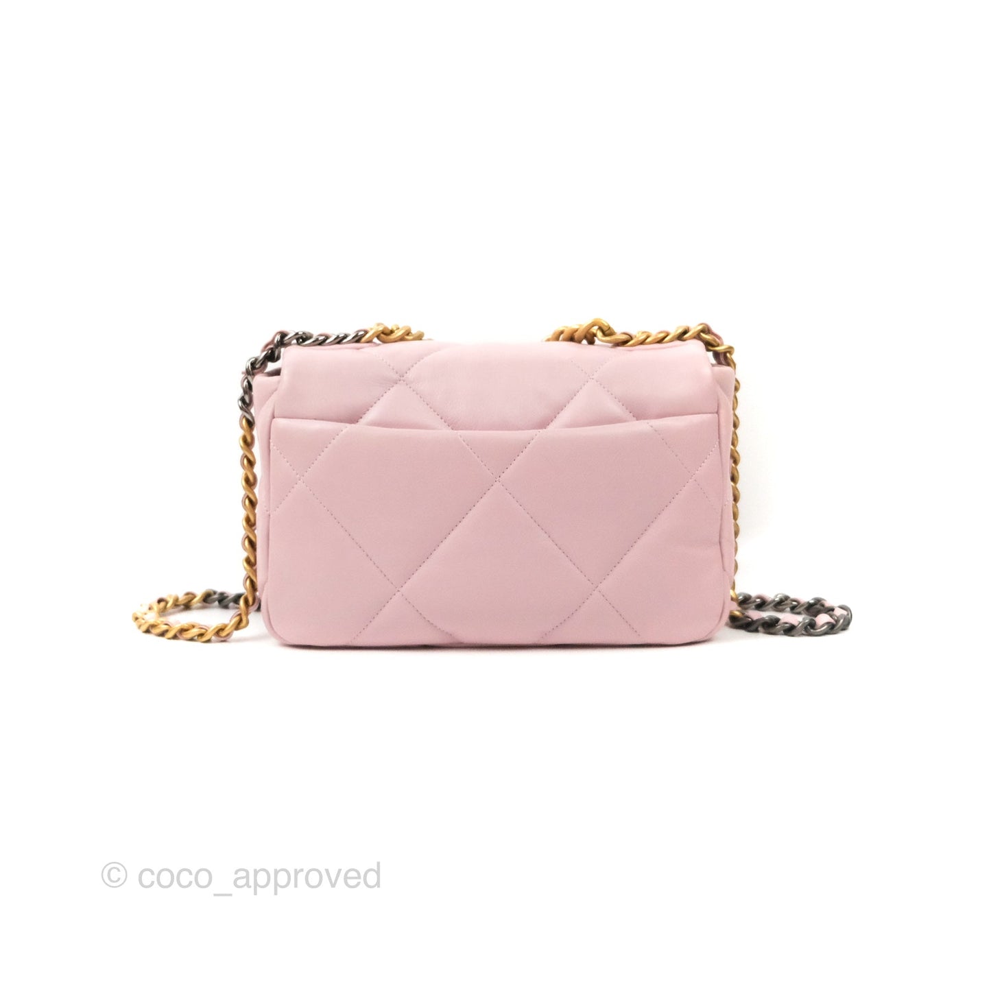 Chanel 19 Small Rose Clair Lambskin Mixed Hardware 21S