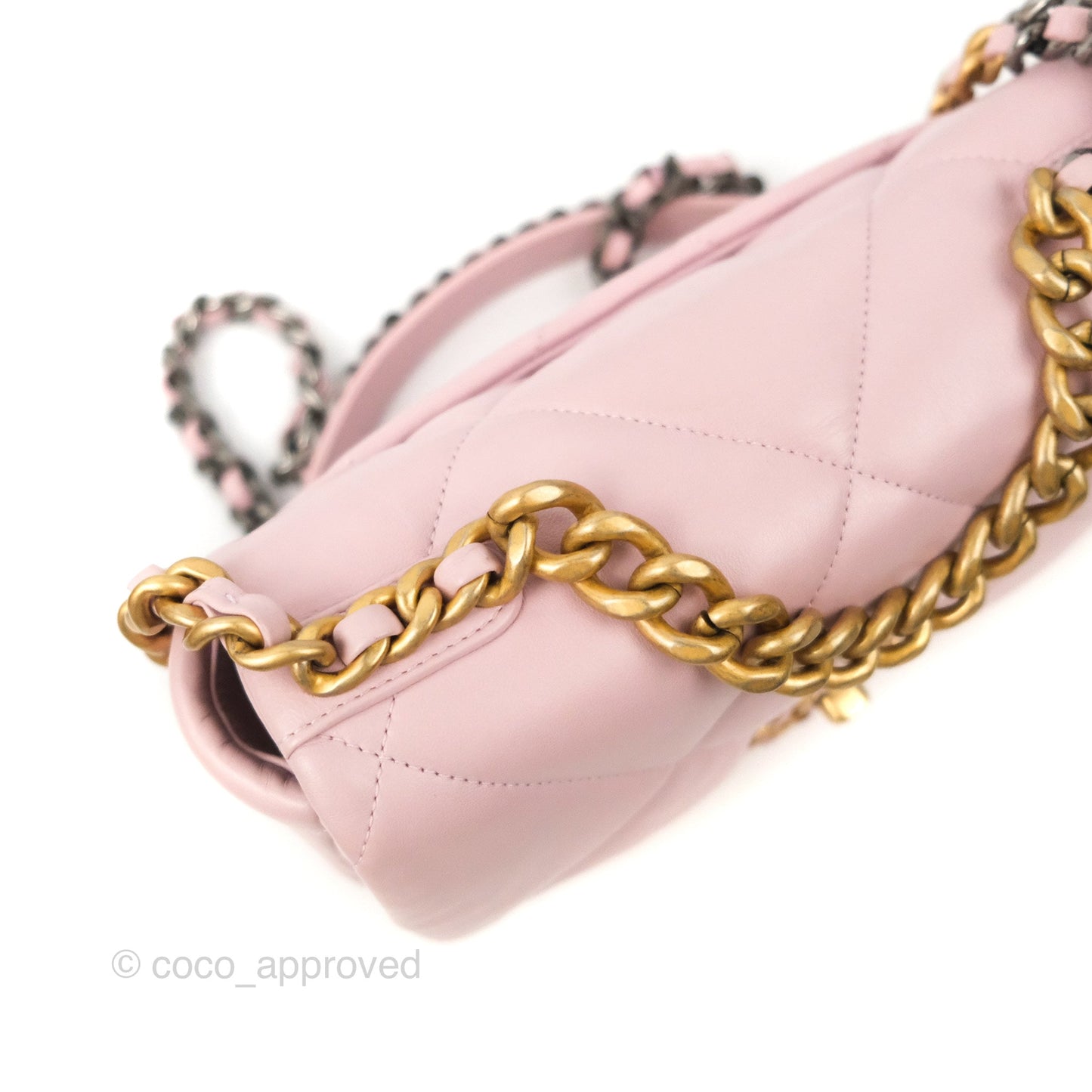 Chanel 19 Small Rose Clair Lambskin Mixed Hardware 21S